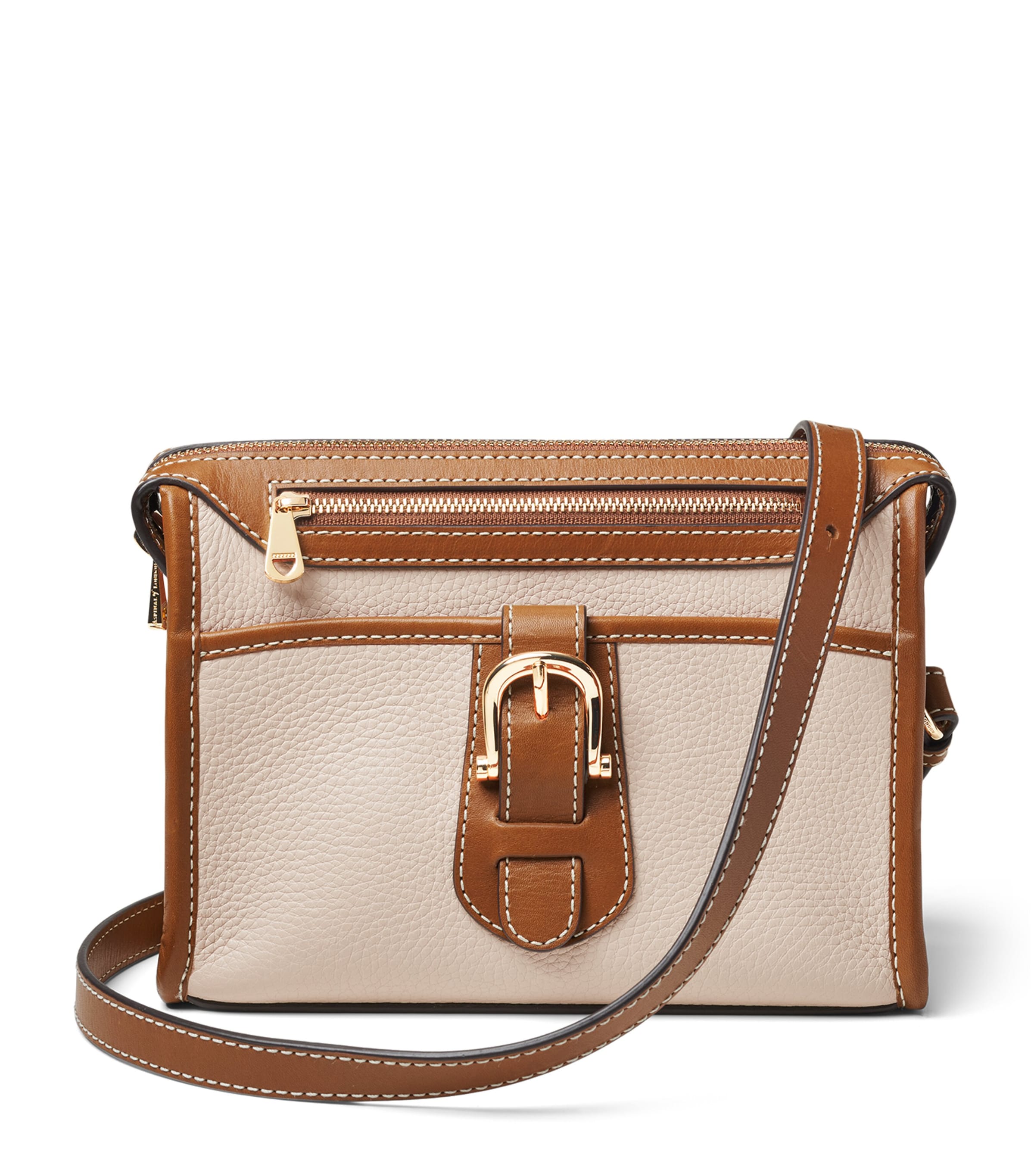 Aspinal Of London Small Leather Bella Cross-Body Satchel Neutral