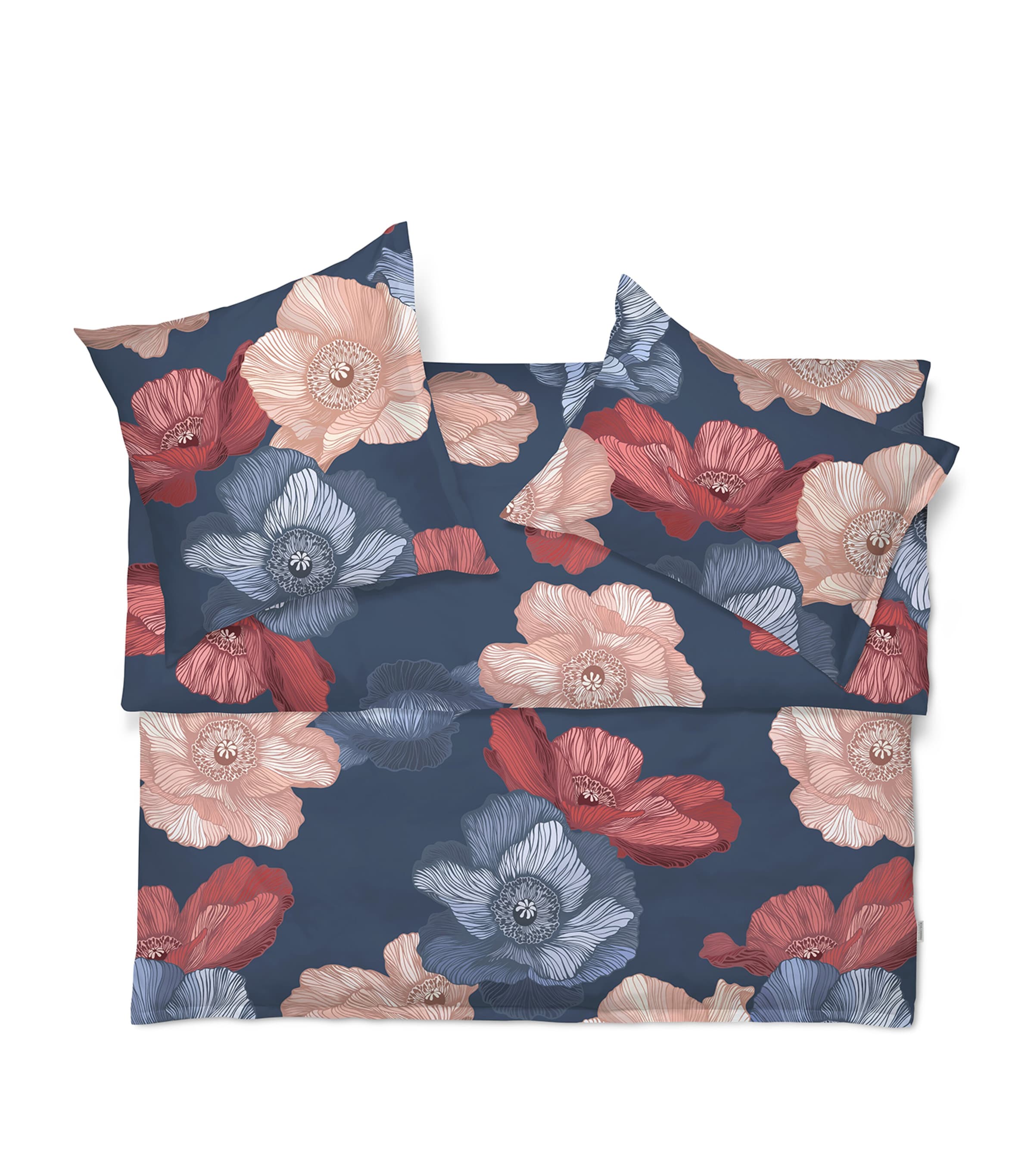 Schlossberg Cotton Mona King Oxford Pillowcase (50cm x 90cm) Bleu