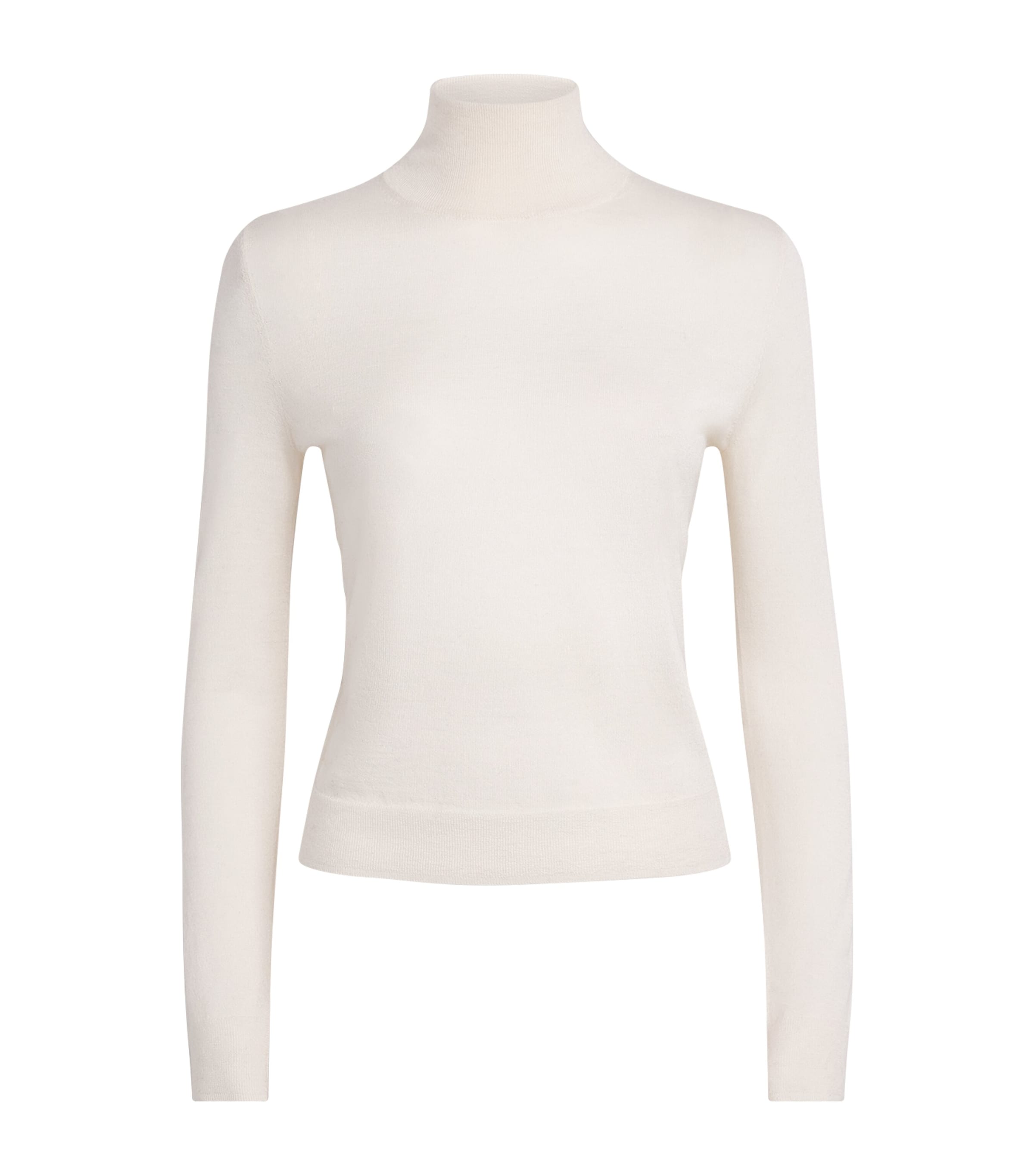 Vince Womens Cashmere-Silk Rollneck Sweater Off White
