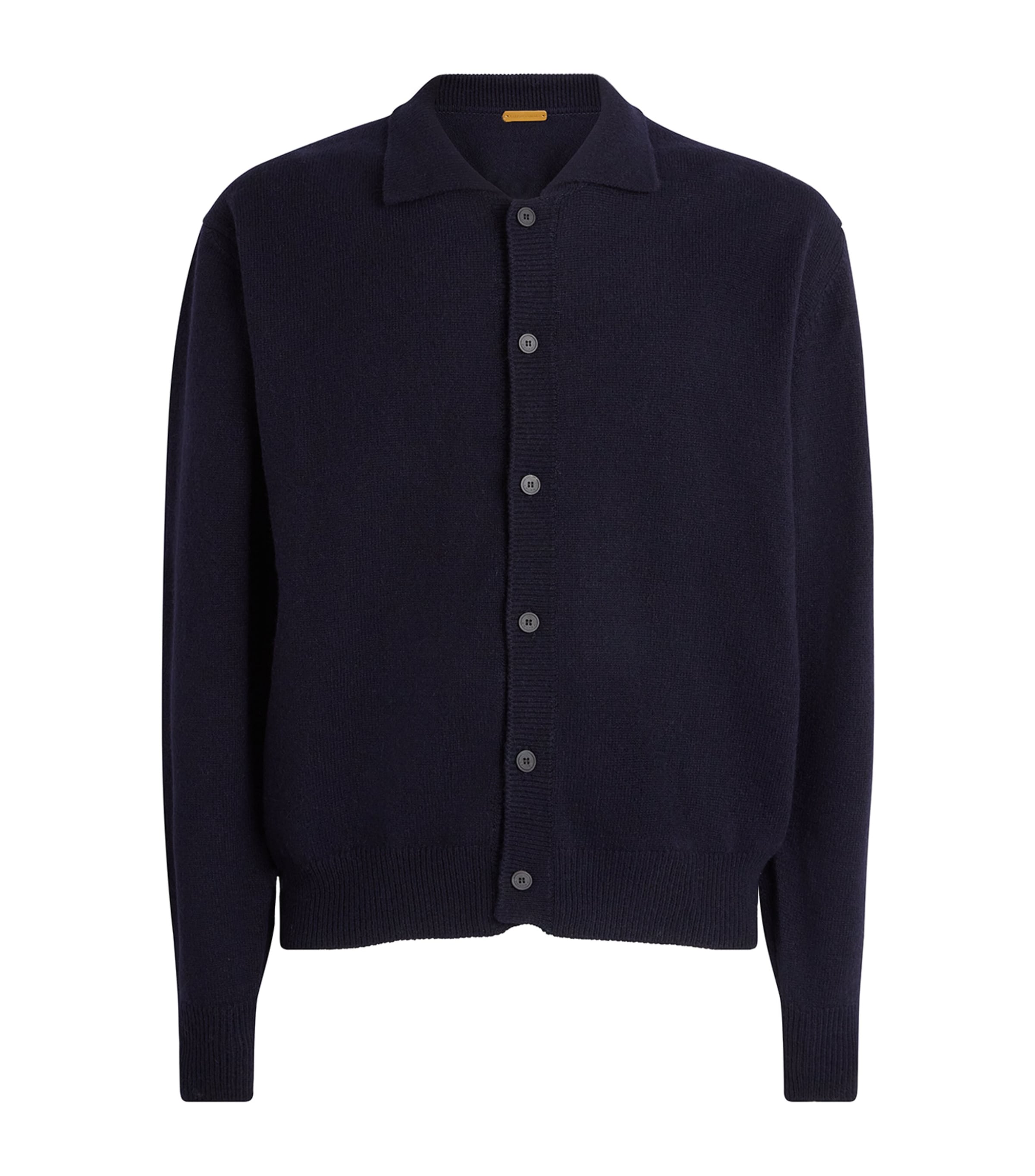 Le 17 Septembre Mens Wool-Alpaca Collar Cardigan Navy