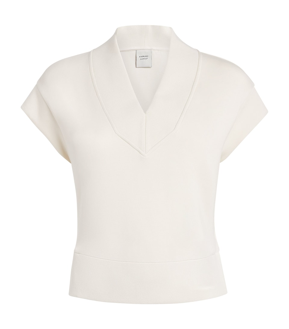 Varley Womens Gracee Short-Sleeve Sweater Pristine