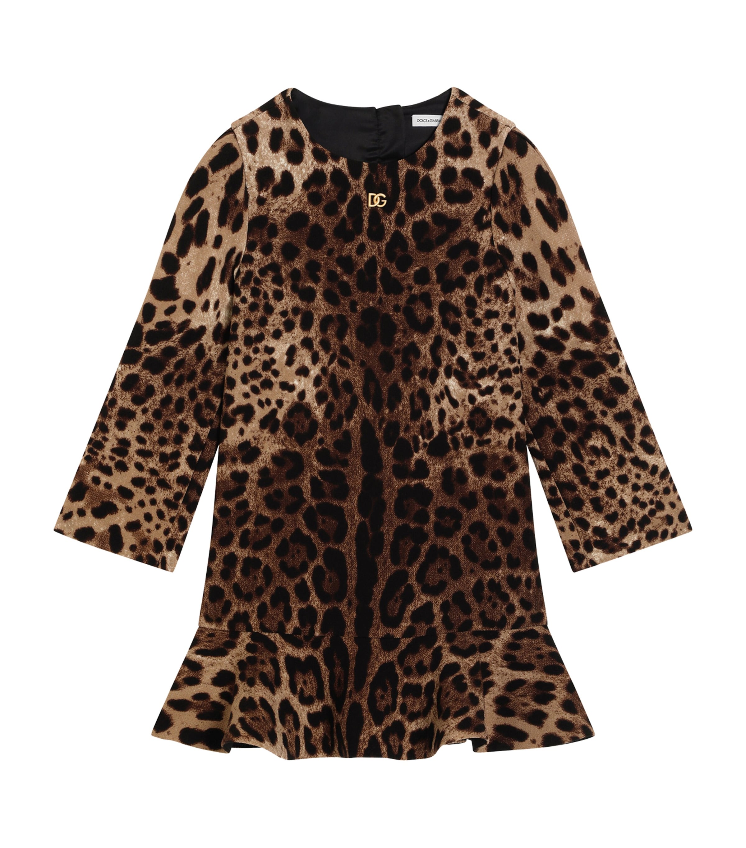 Wool Leopard Print Logo Dress (8-12+ Years)