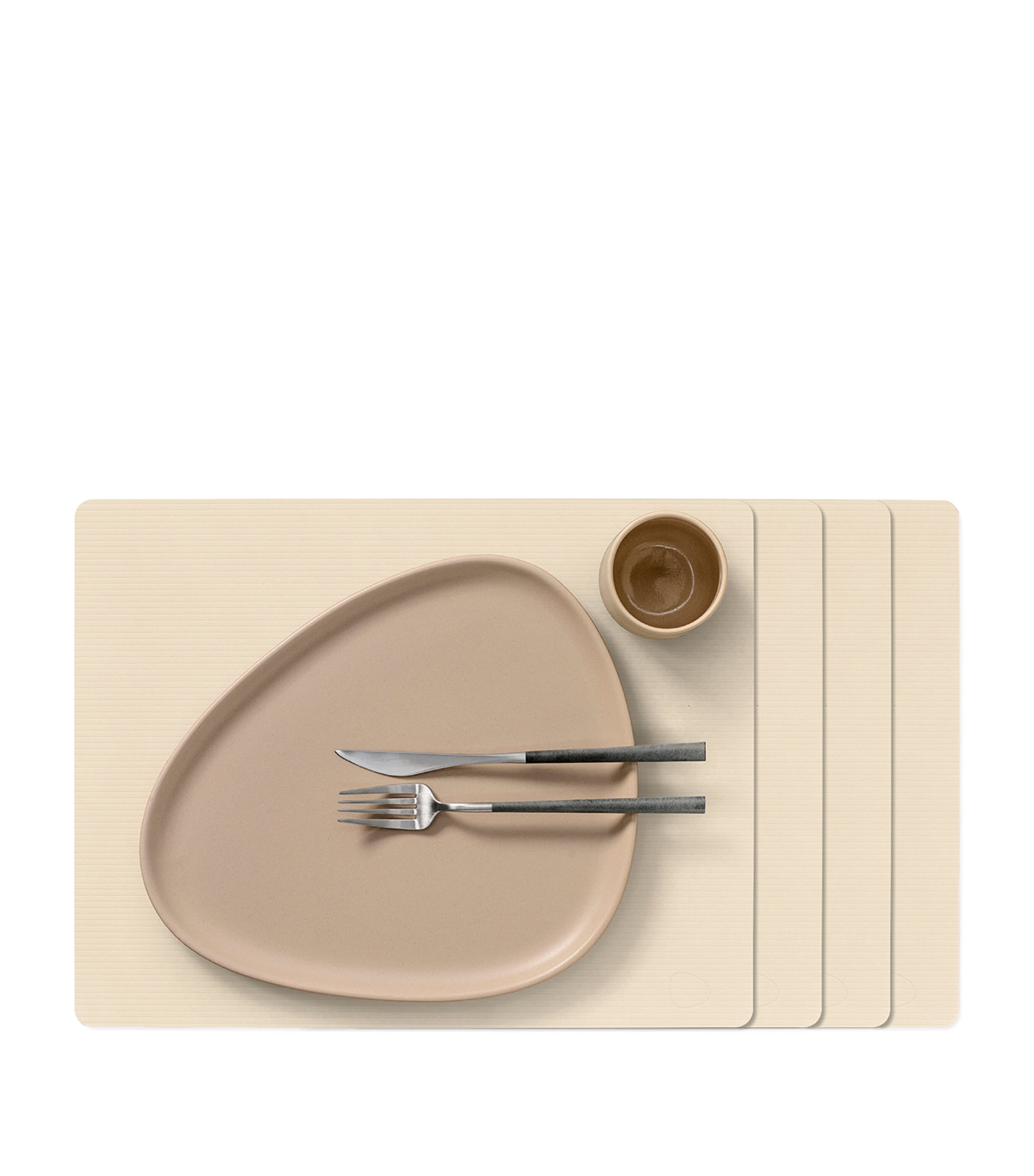 LIND DNA Large Square Corduroy Placemat (Set of 4) Vanilla