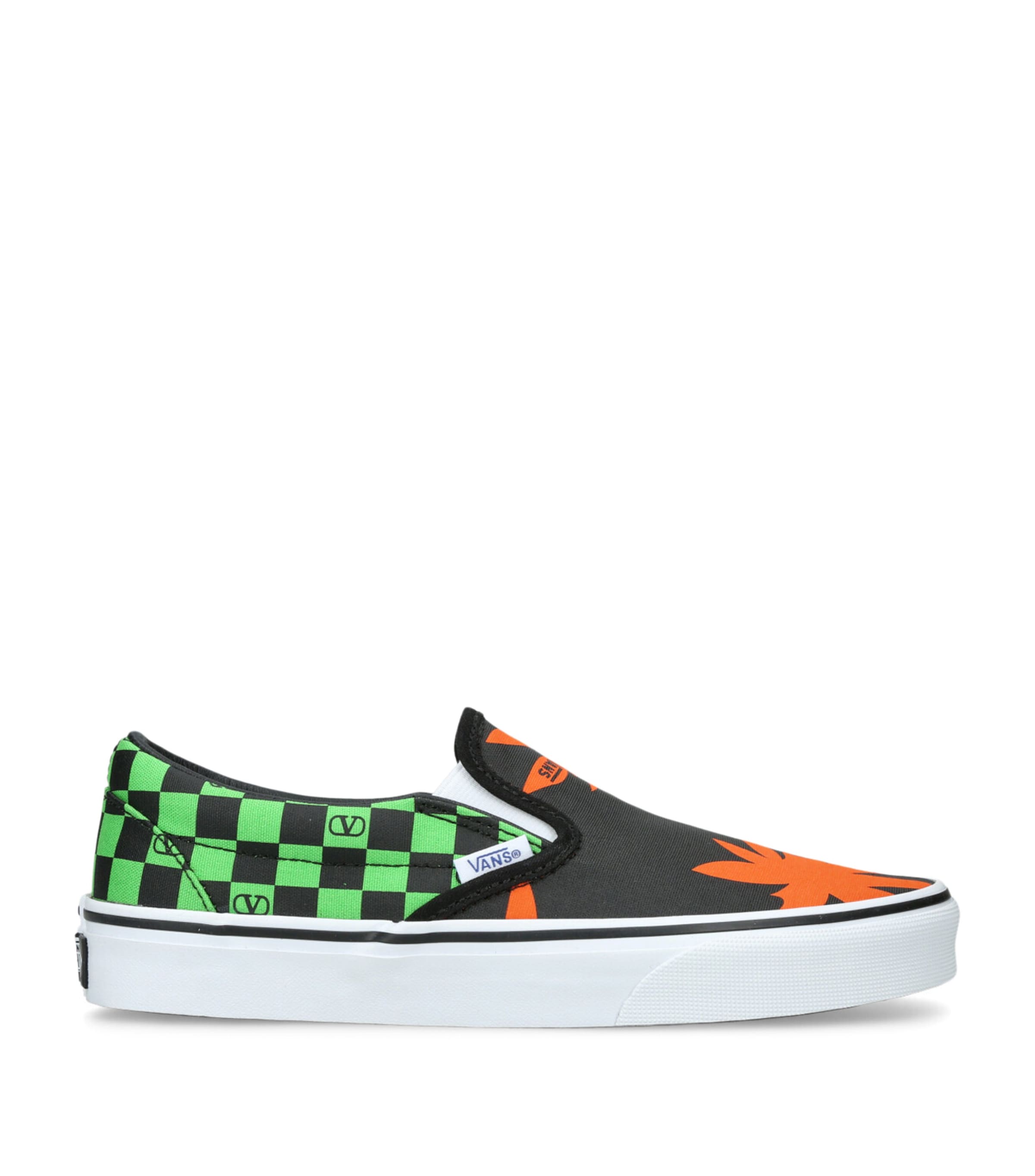 x Vans Checkerboard and Palm Leaf Slip-On Sneakers