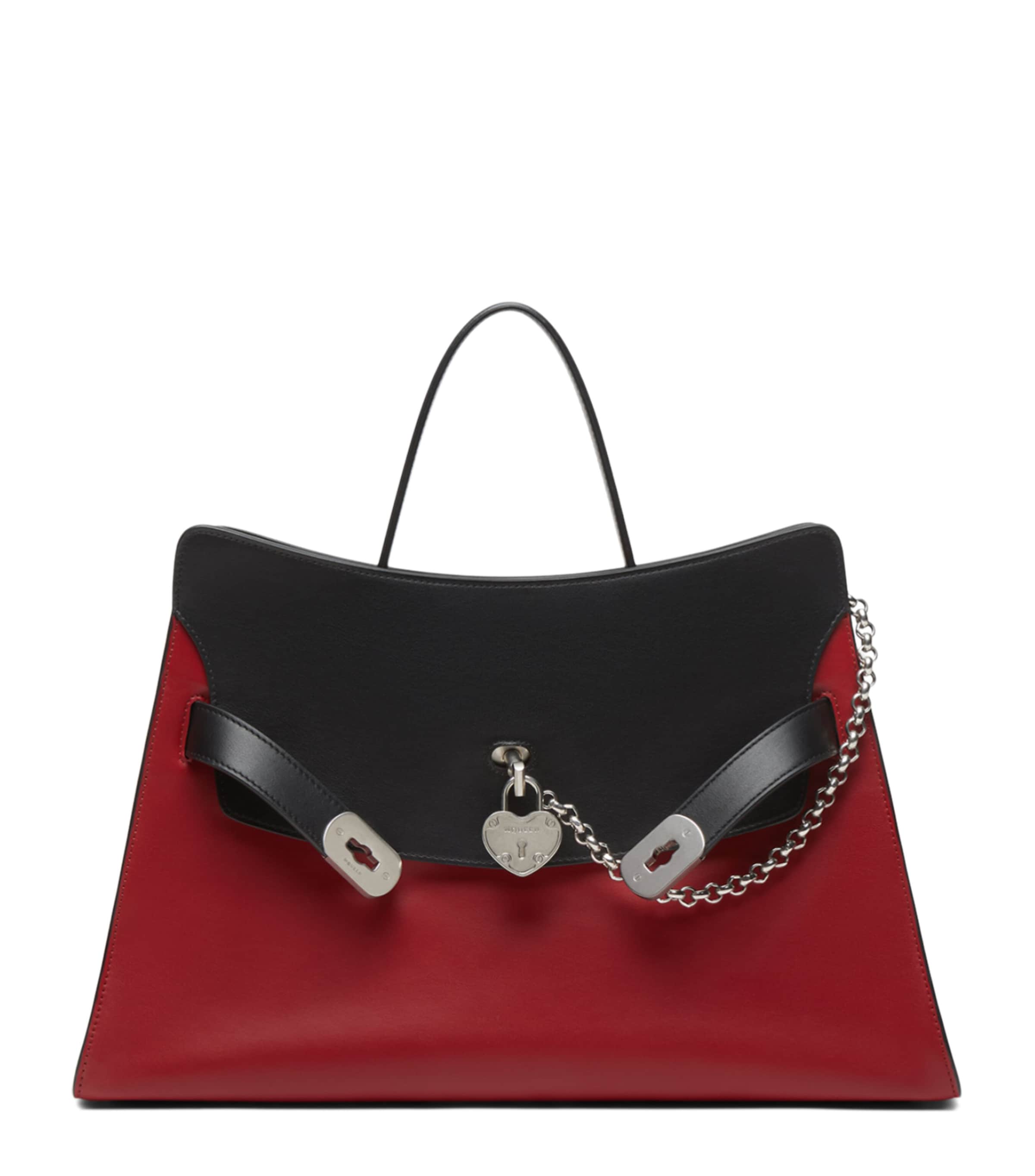 McQueen Leather Locke Top-Handle Bag