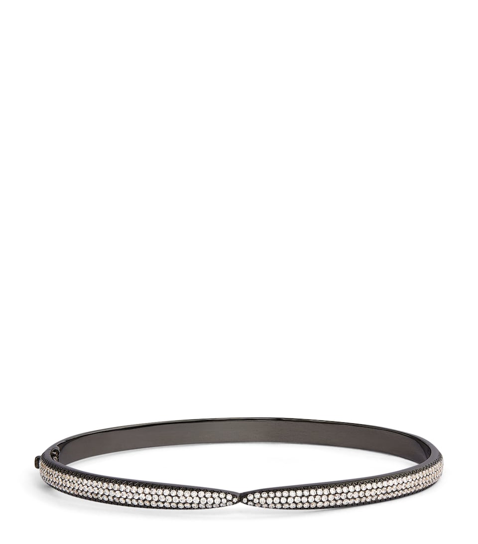 Black Gold and Diamond Kissing Claw Bracelet
