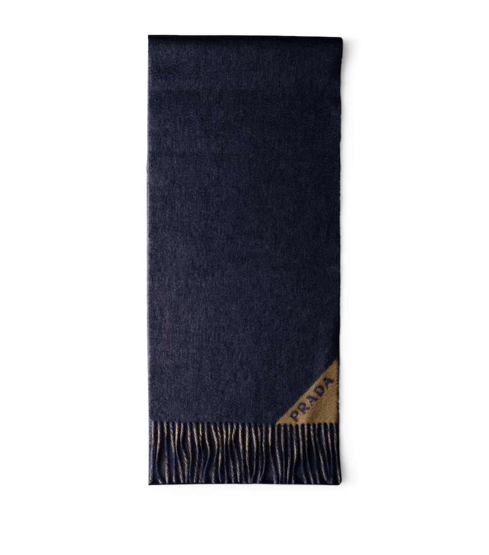 Cashmere Triangle-Jacquard Scarf