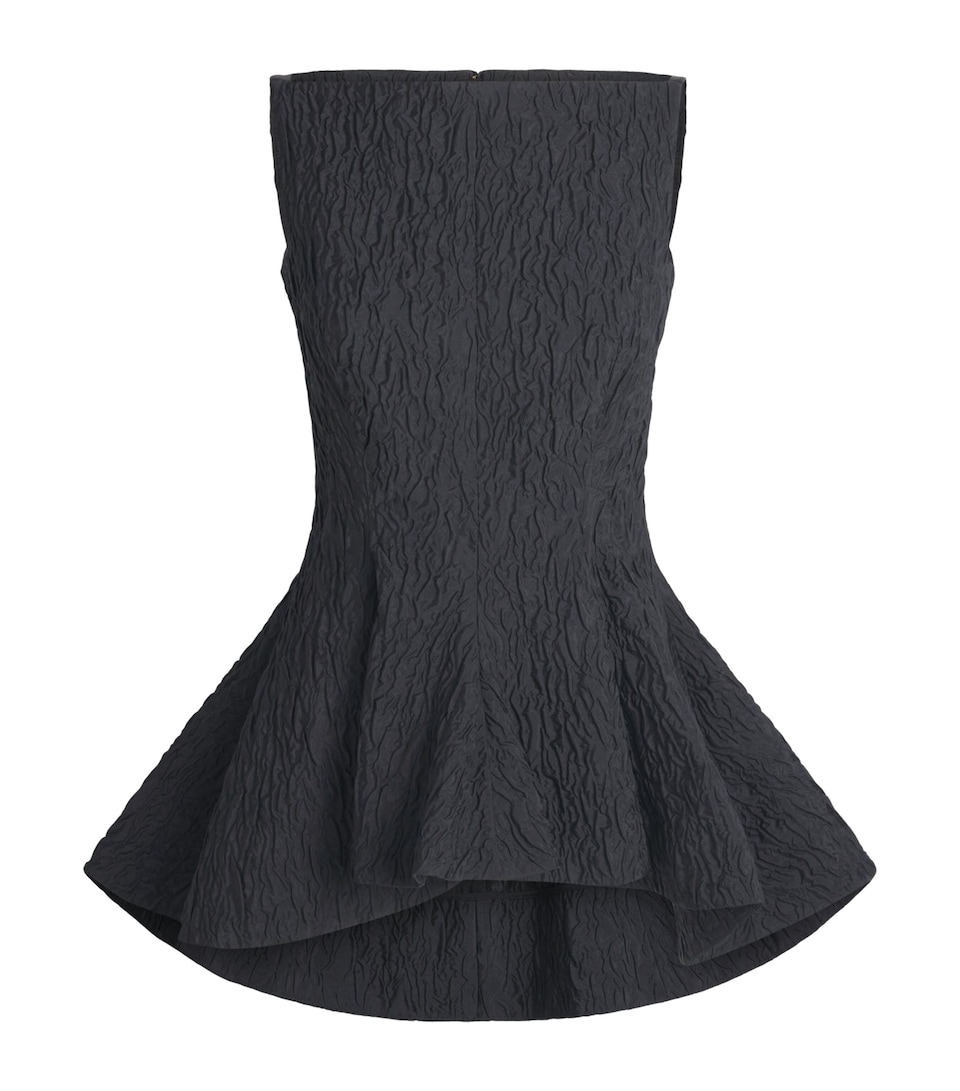 Roksanda Womens Cloqué Peplum Axo Top Black