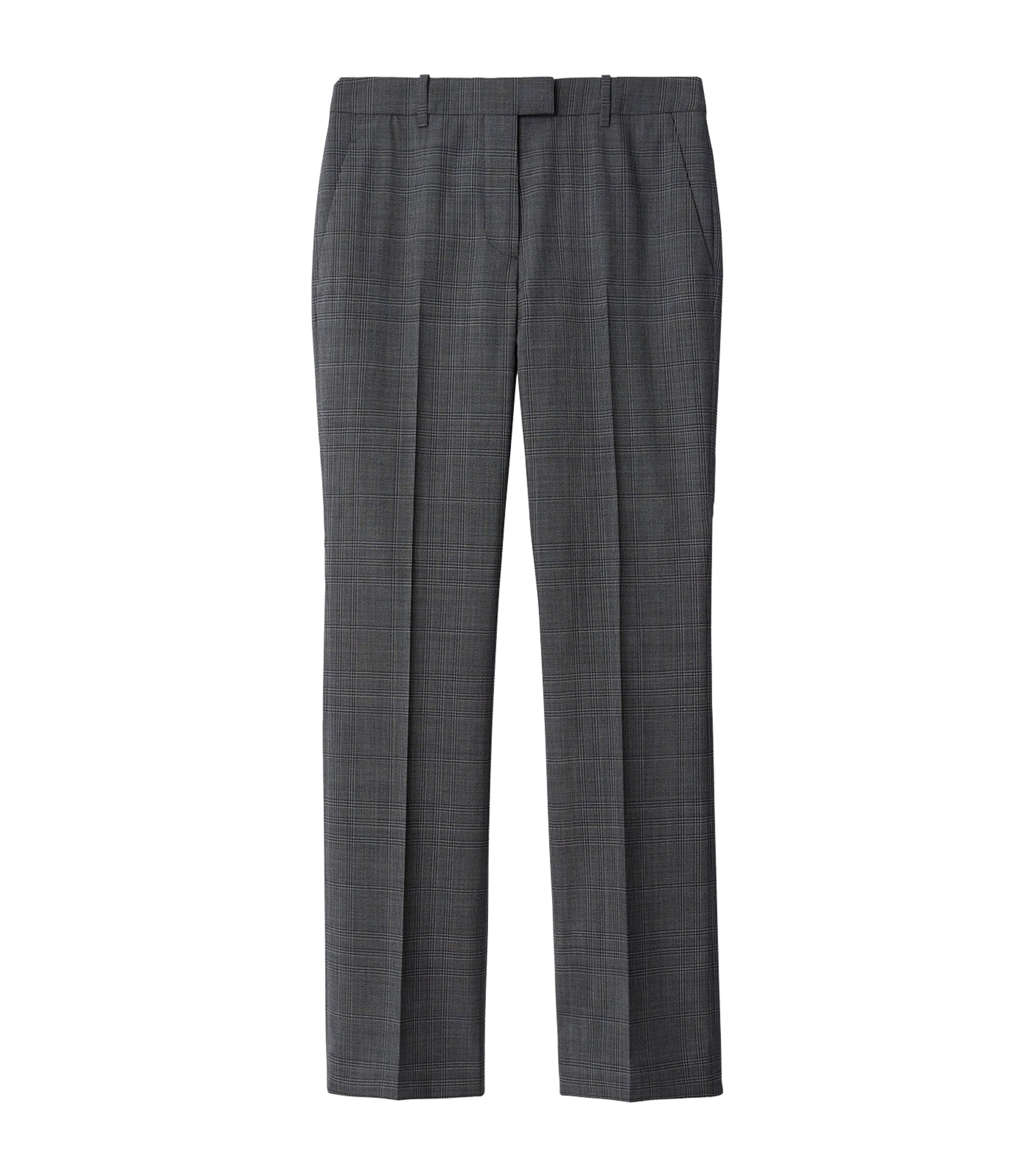 Wool Check Trousers