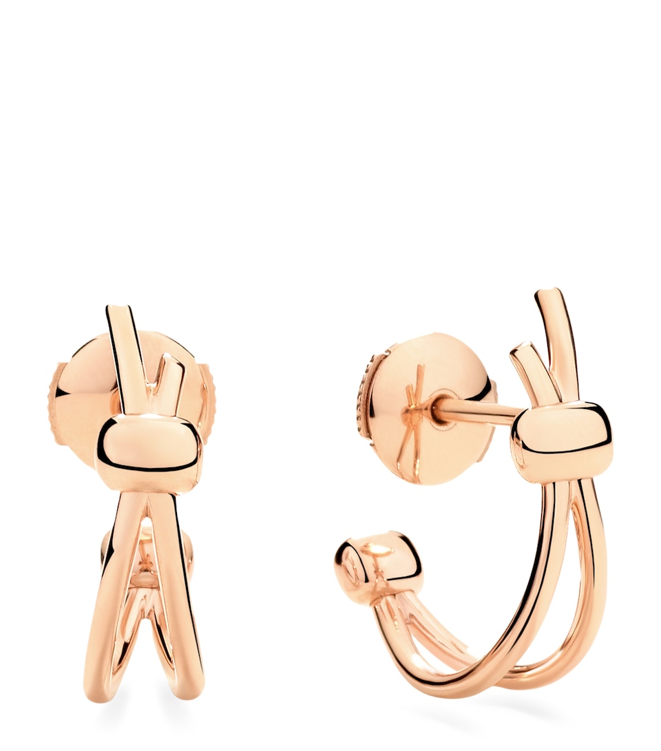 Rose Gold Pomellato Together Hoop Earrings