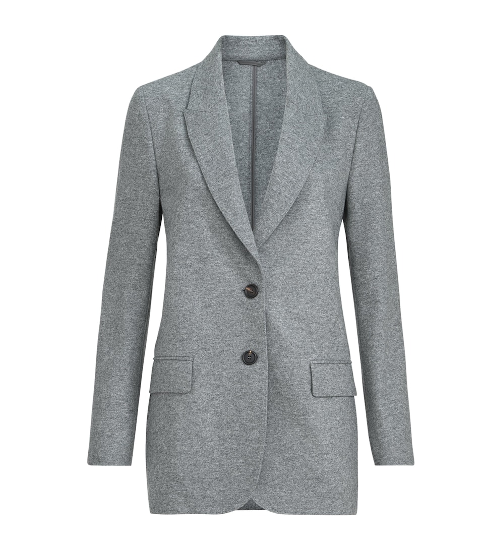 Brunello Cucinelli Womens Cashmere Deconstructed Blazer