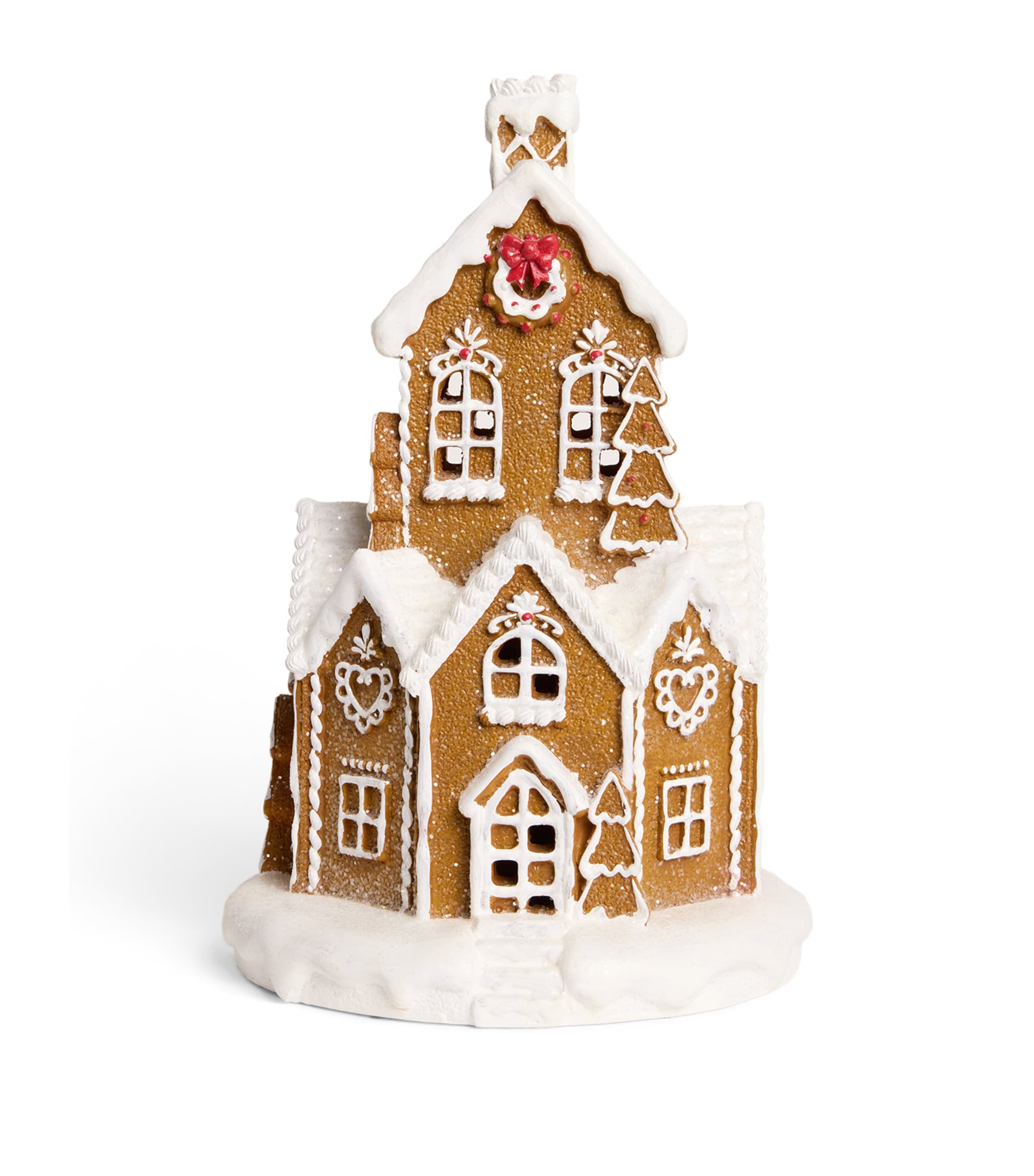 Harrods LED Gingerbread Village Ornament White/natural