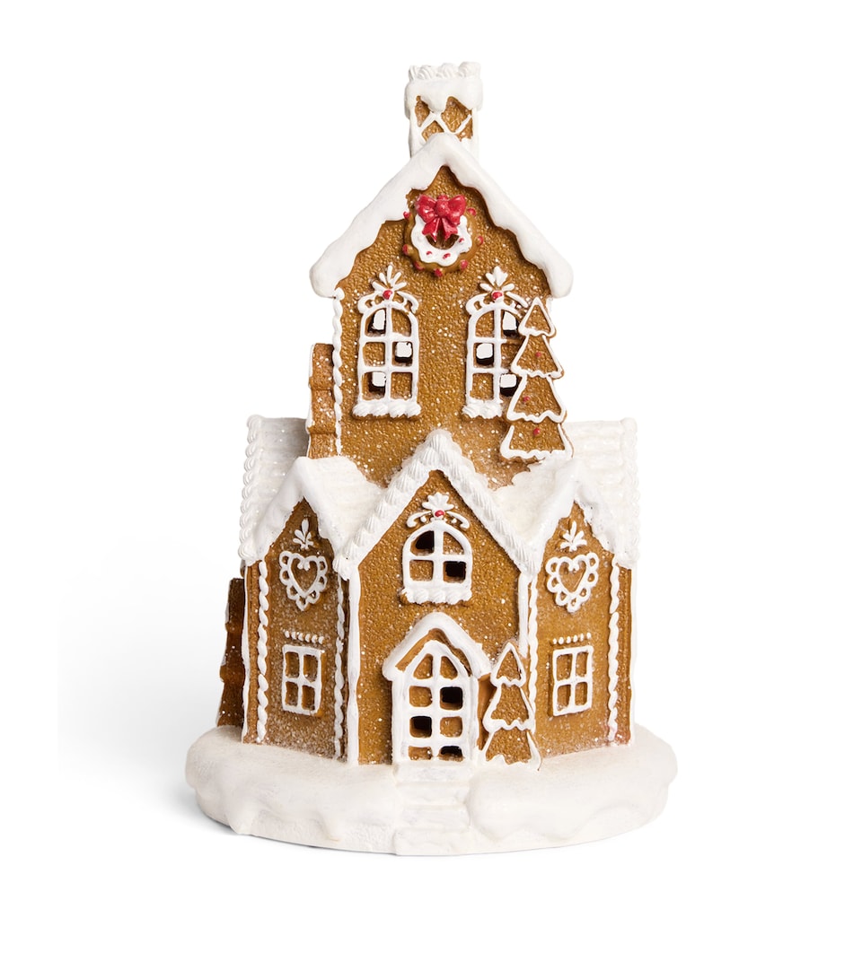 Harrods LED Gingerbread Village Ornament White/natural