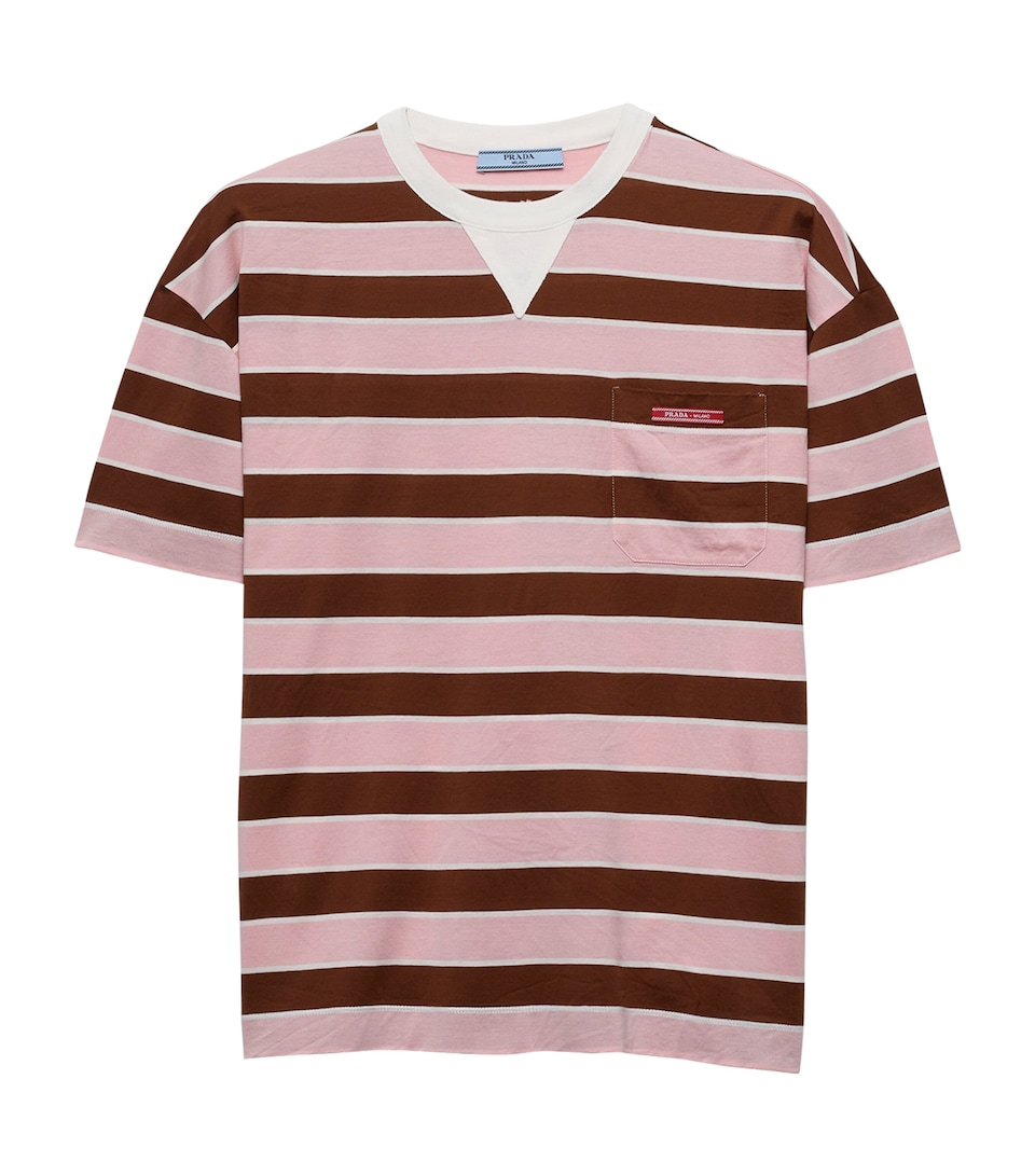 Prada Womens Cotton Striped Rugby Shirt