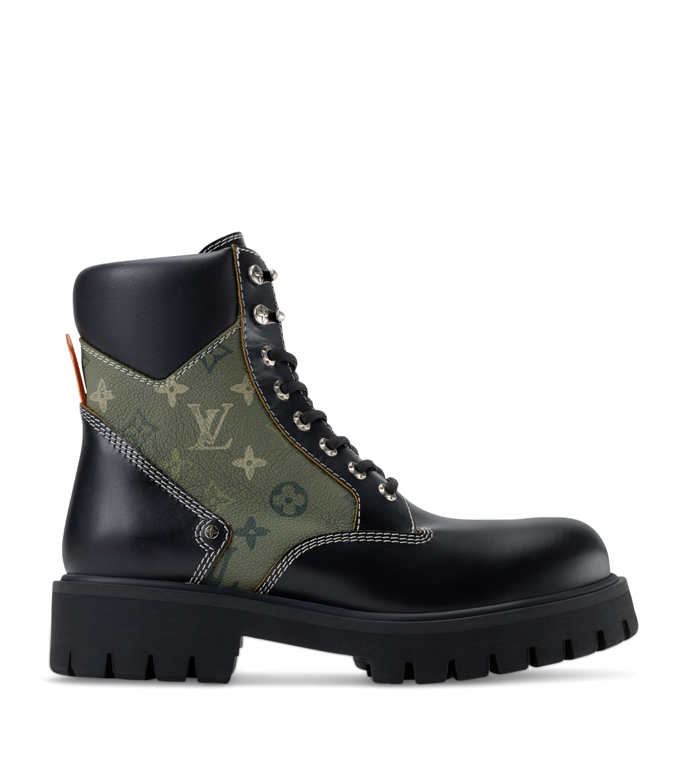 Leather Remix Combat Boots