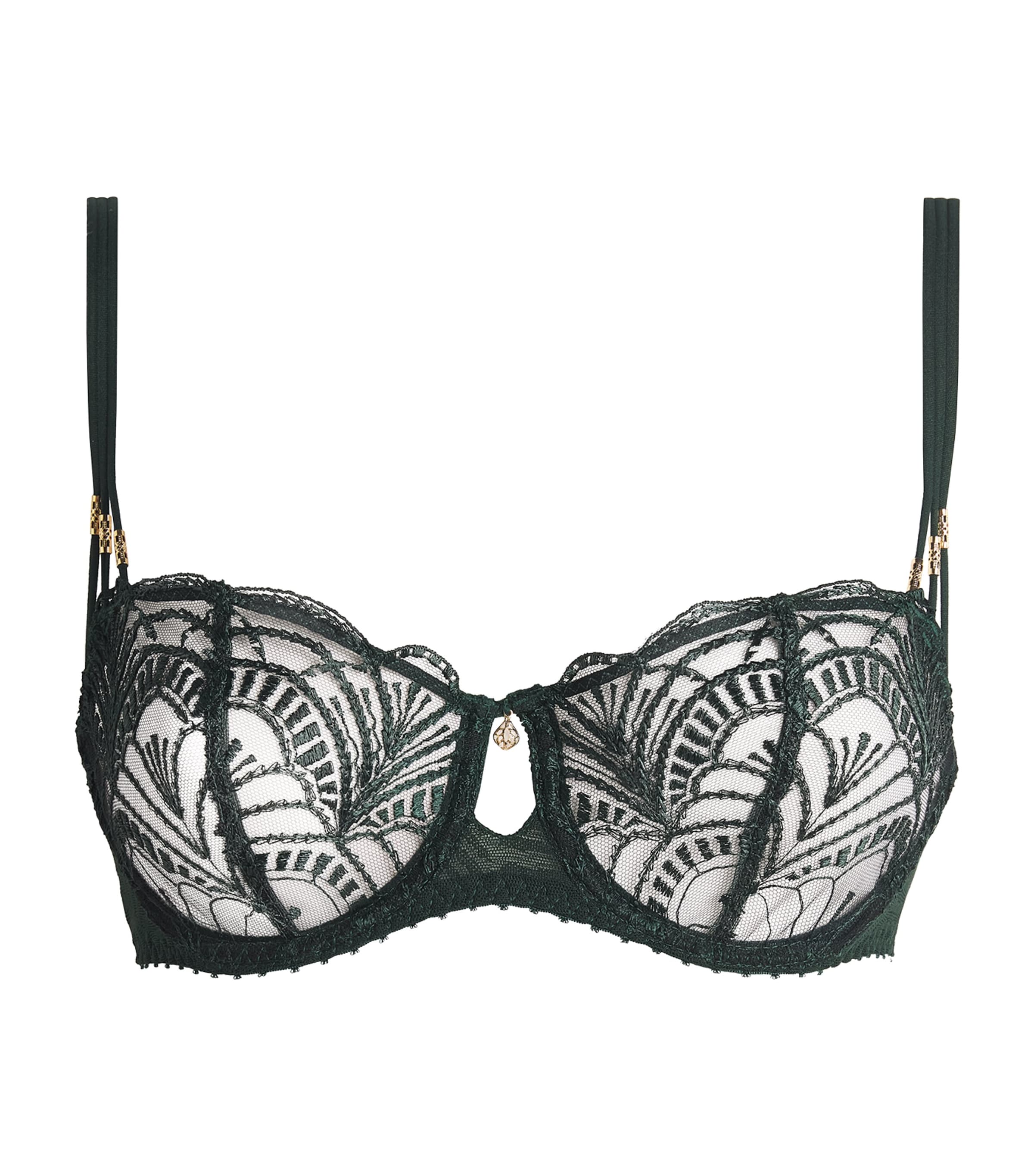 Aubade Womens Vibes Half-Cup Bra Mysterious Green