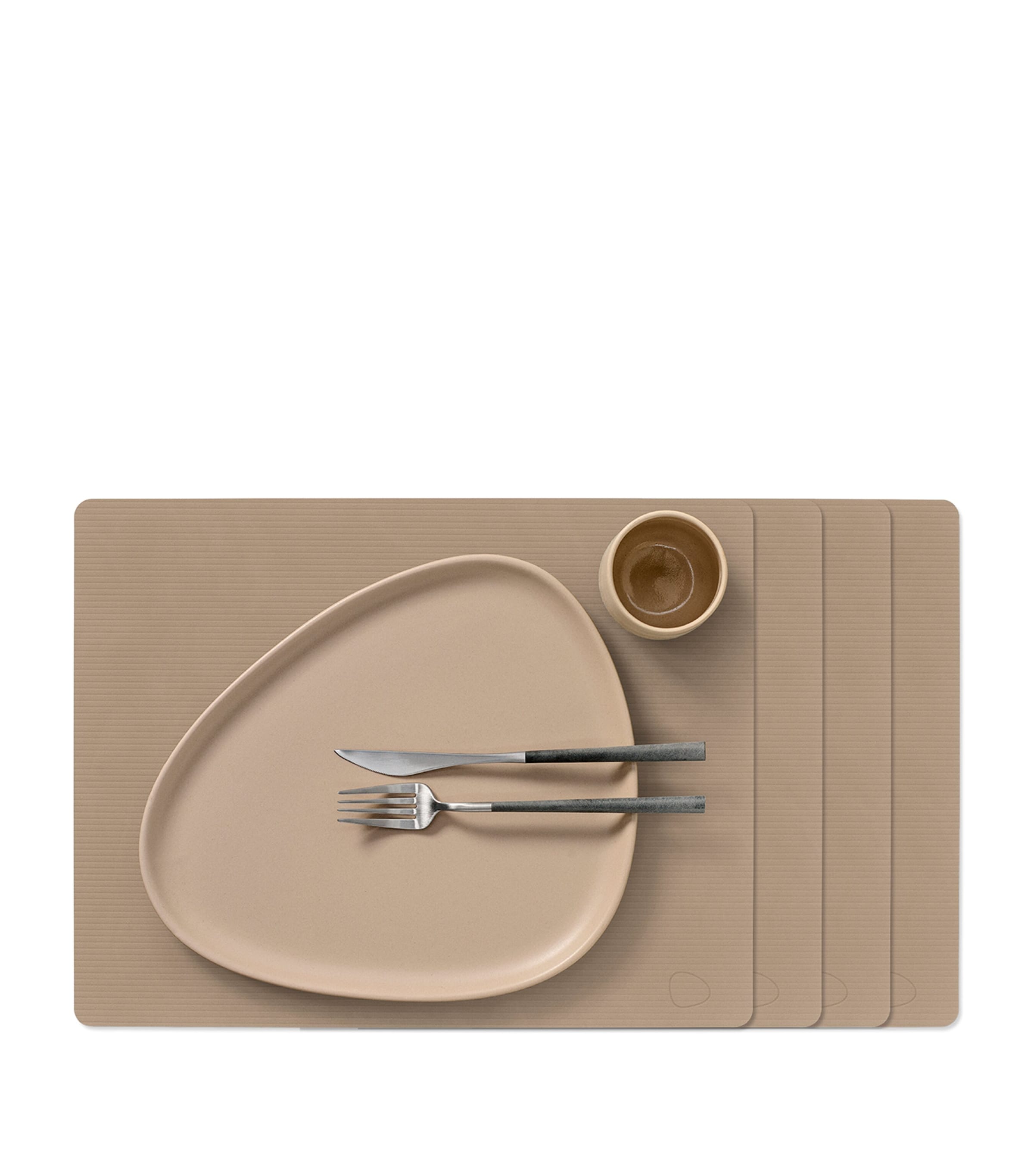 LIND DNA Large Square Corduroy Placemat (Set of 4) Clay Brown