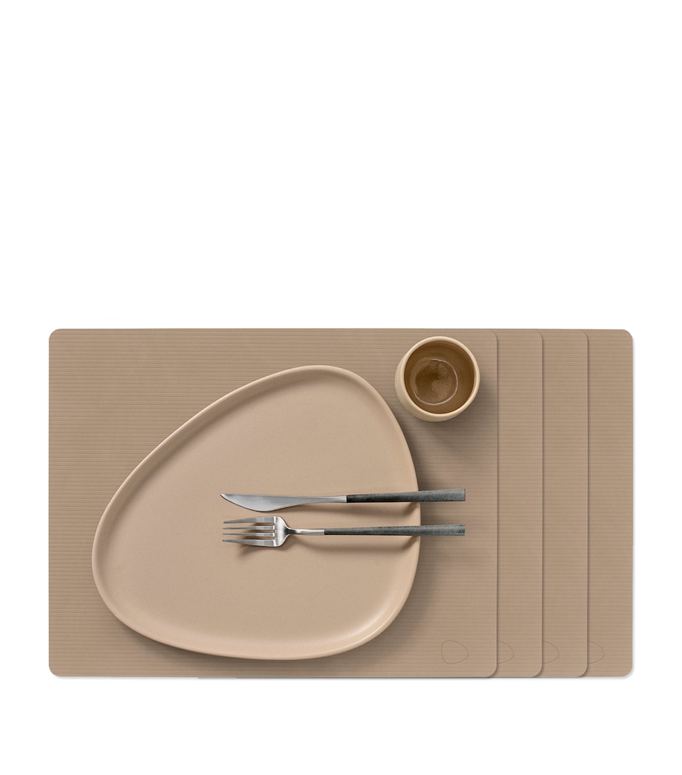 LIND DNA Large Square Corduroy Placemat (Set of 4) Clay Brown