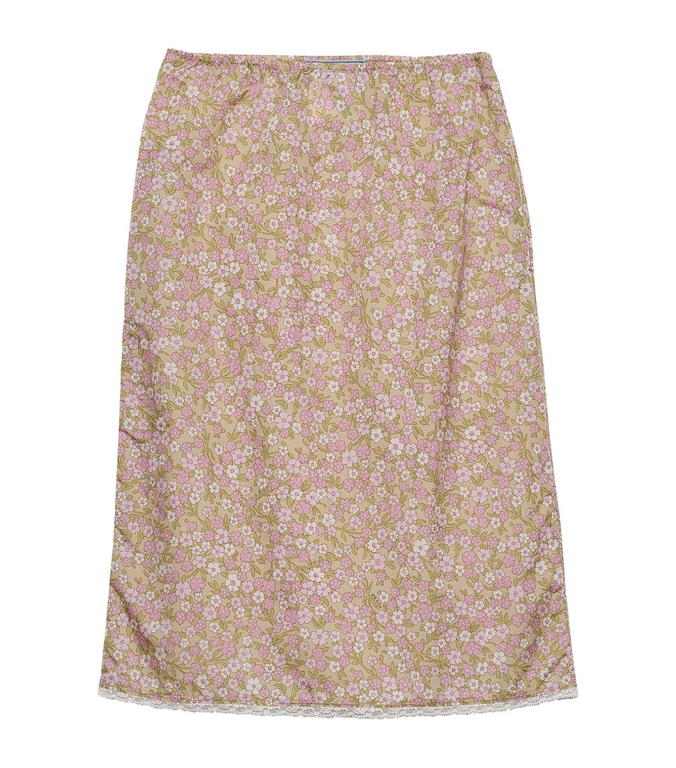 Prada Womens Re-Nylon Floral Midi Skirt