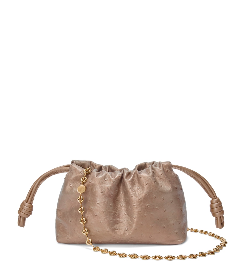 Mini Leather Flamenco Clutch Bag