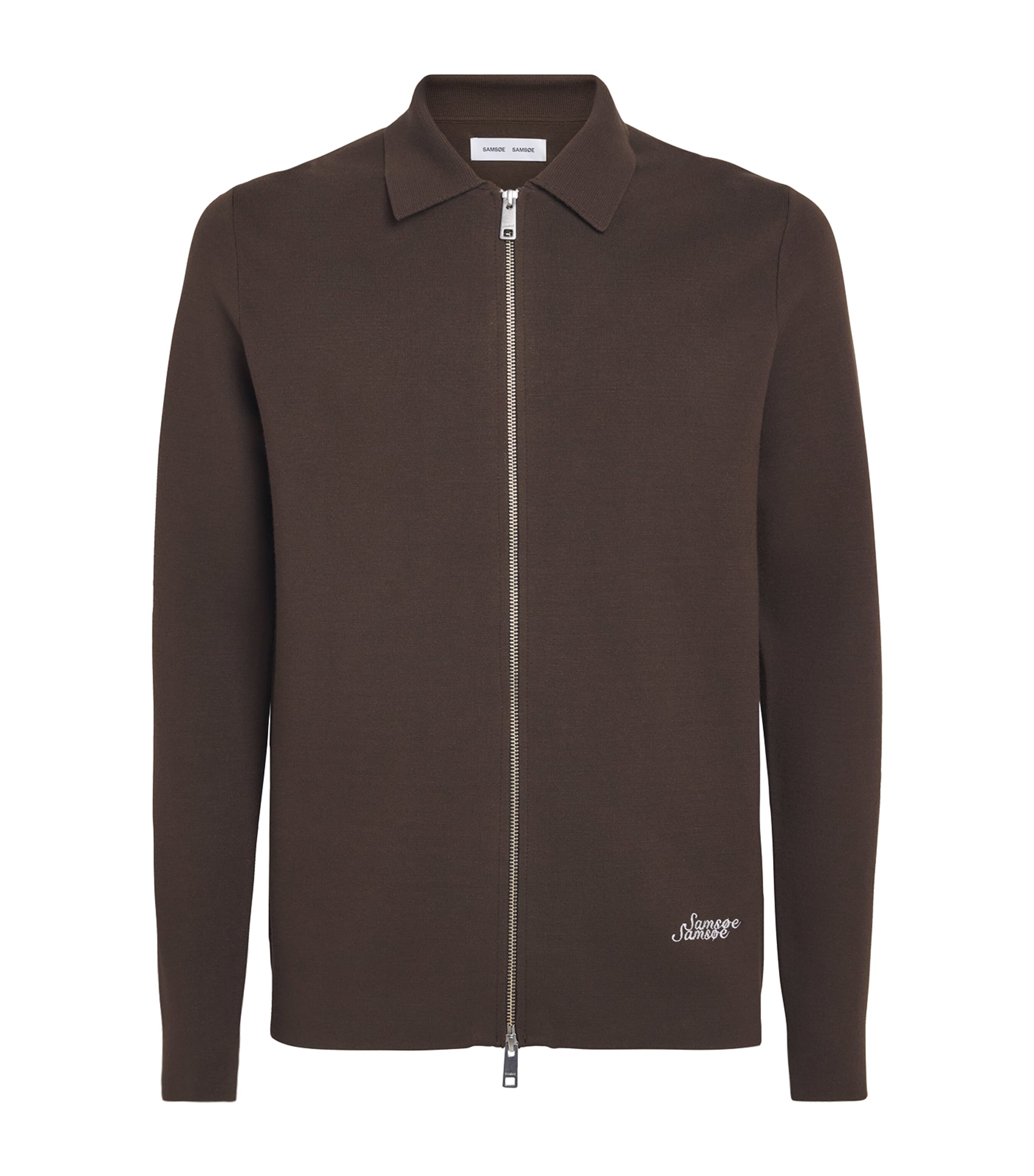 Samsøe Samsøe Mens Zip-Up Samatt Polo Sweater Delicioso