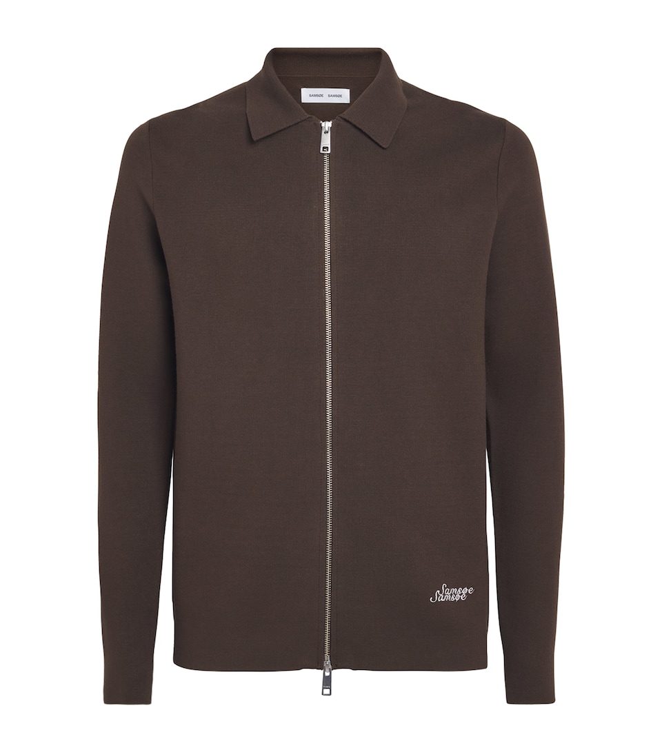 Samsøe Samsøe Mens Zip-Up Samatt Polo Sweater Delicioso