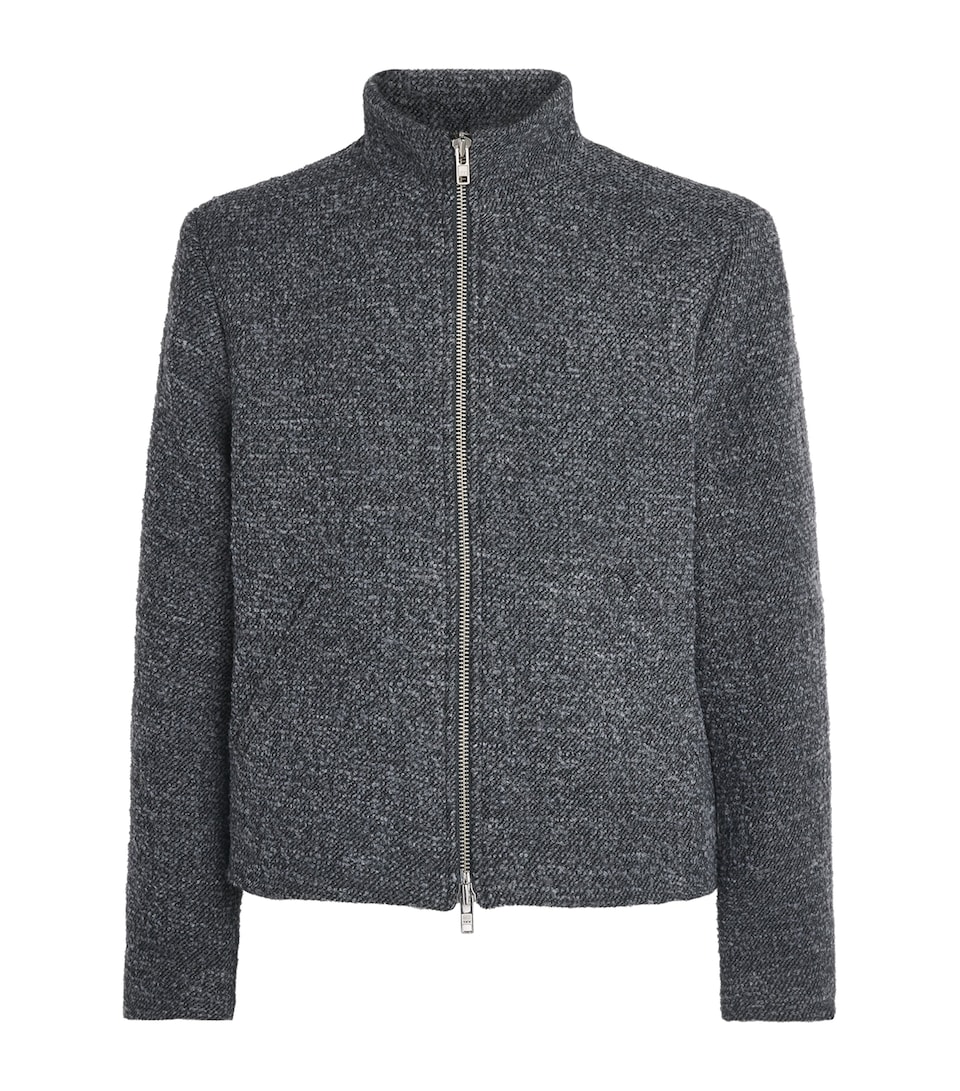 Won Hundred Mens Bouclé Dante Shacket Granite Gray Comb.