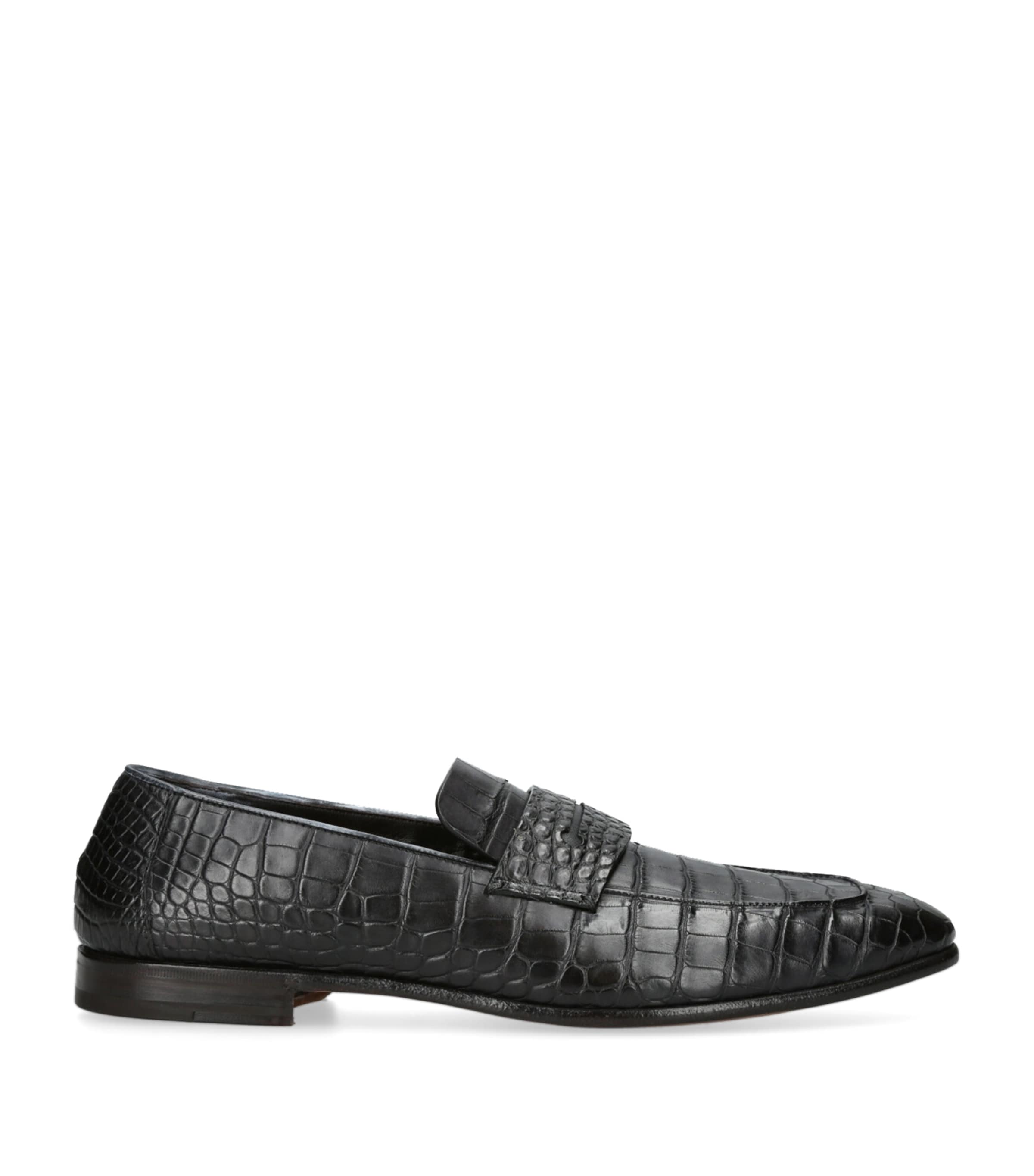 Crocodile Leather L'Asola Loafers