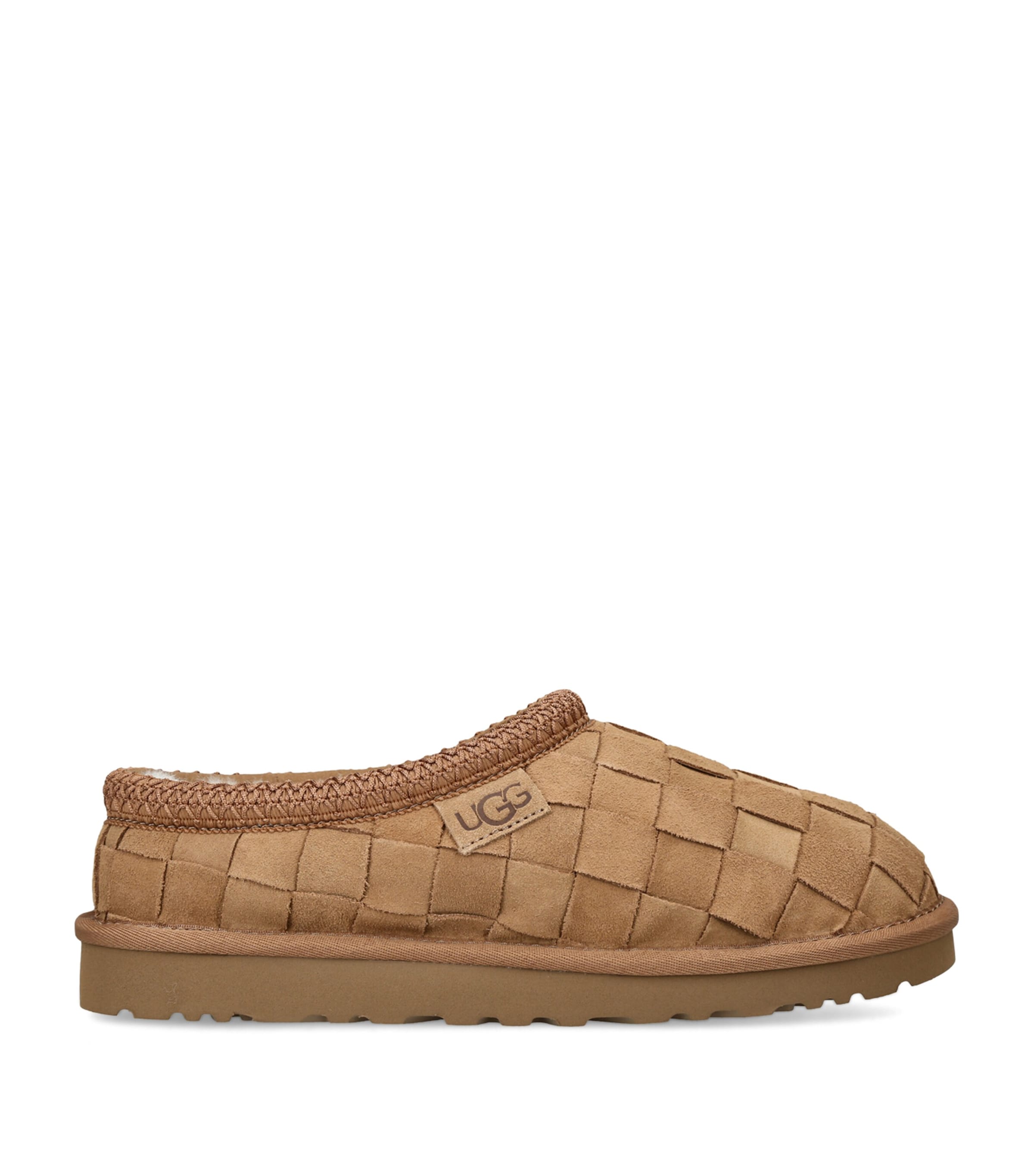 UGG Suede Tasman Woven Slippers Tan