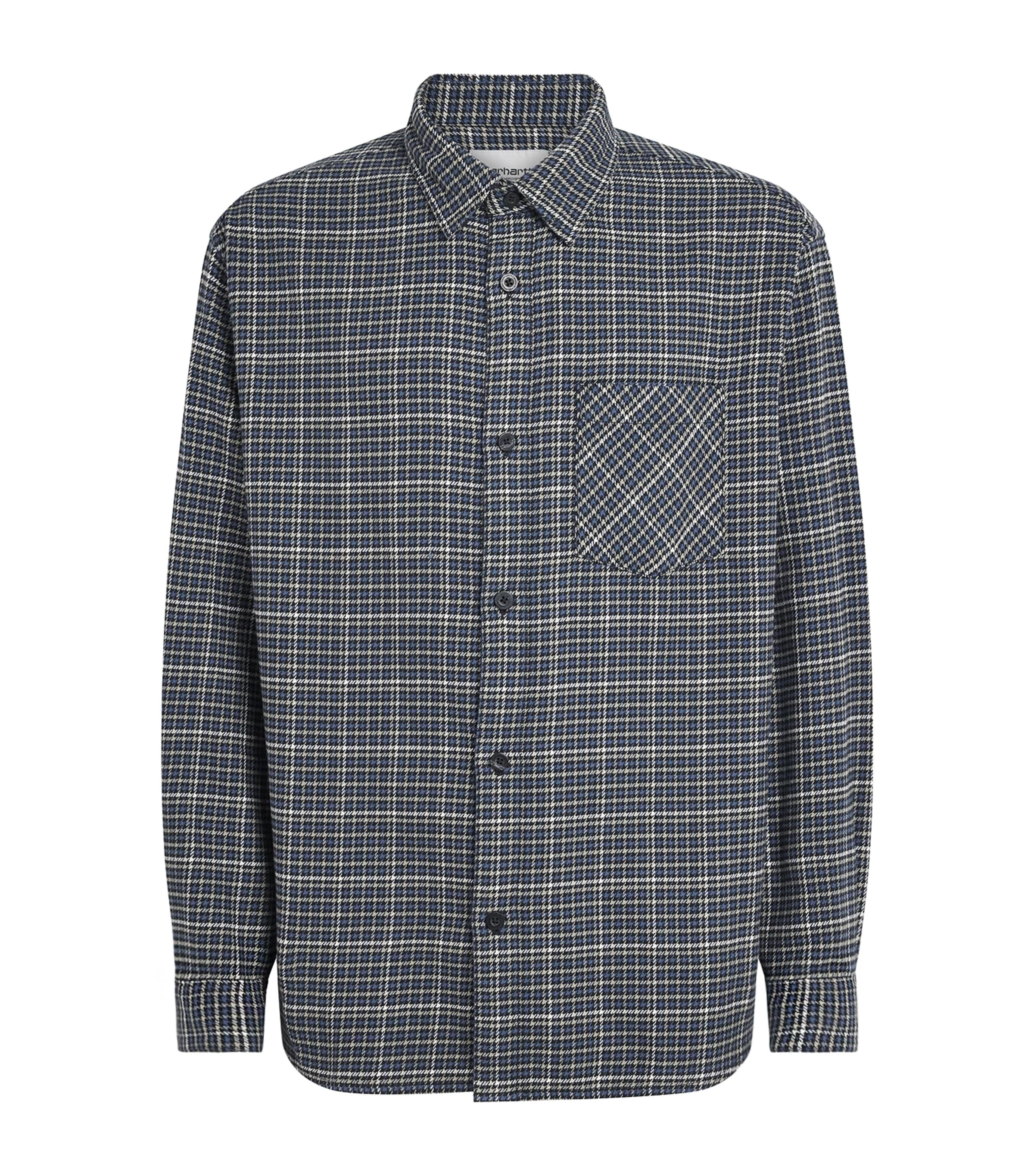 Carhartt WIP Mens Cotton Houndstooth Todrick Shirt Th/icesheet