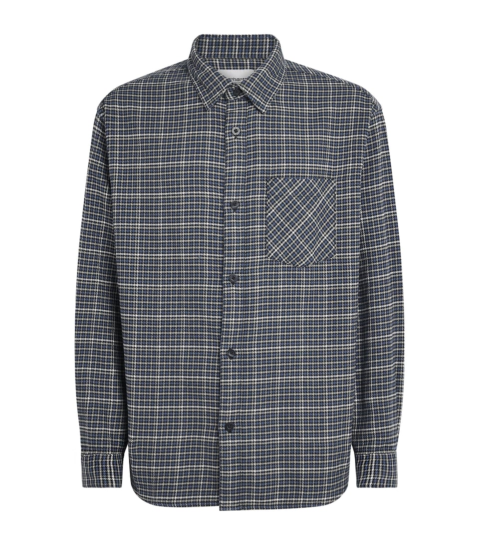 Carhartt WIP Mens Cotton Houndstooth Todrick Shirt Th/icesheet