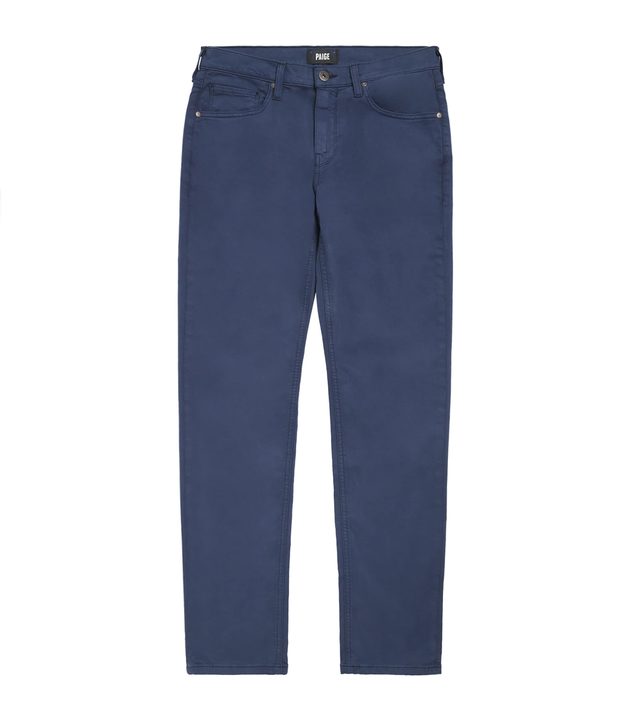 PAIGE Mens Federal Slim Straight Trousers Rich Navy