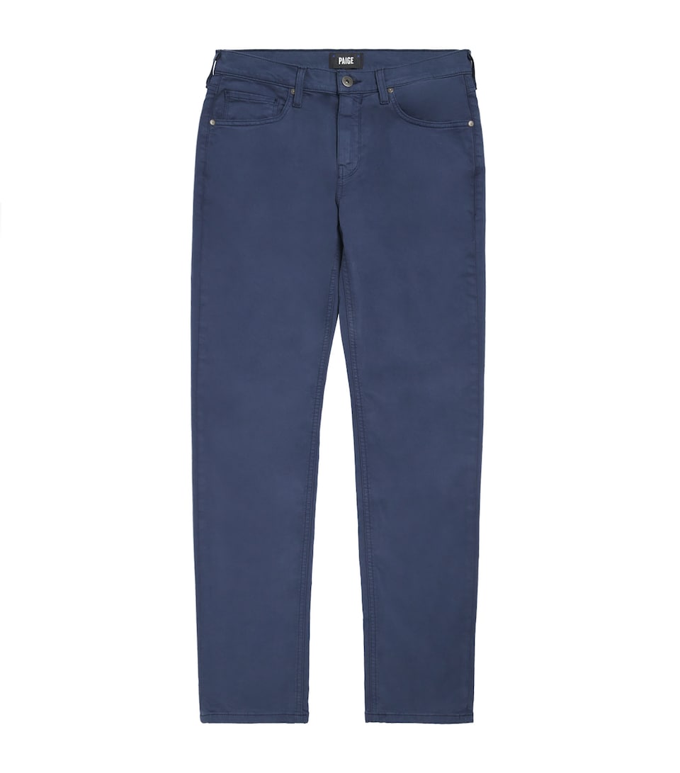 PAIGE Mens Federal Slim Straight Trousers Rich Navy