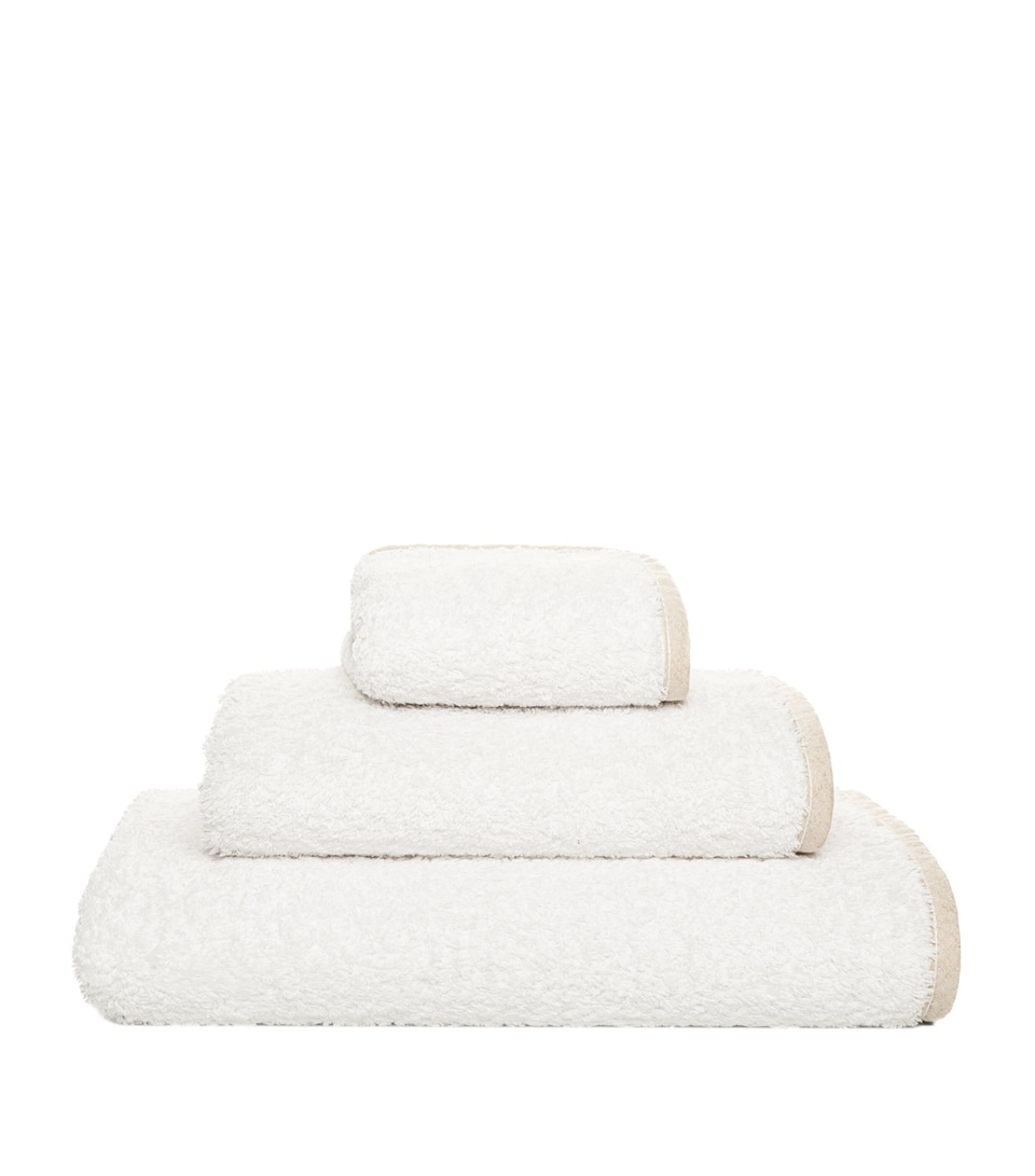GRACCIOZA Egyptian Cotton Portobello Bath Towel (70cm x 140cm) Snow/fog
