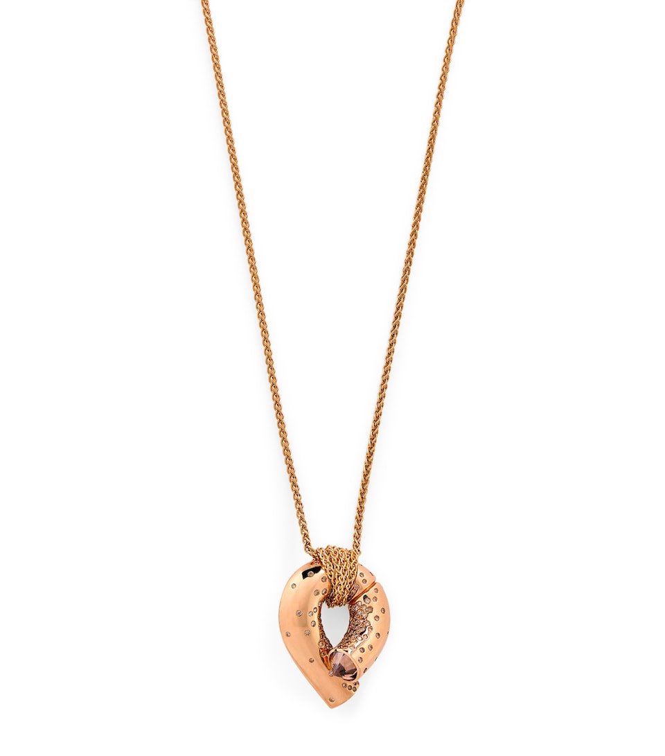 Large Rose Gold and Diamond Oera Necklace
