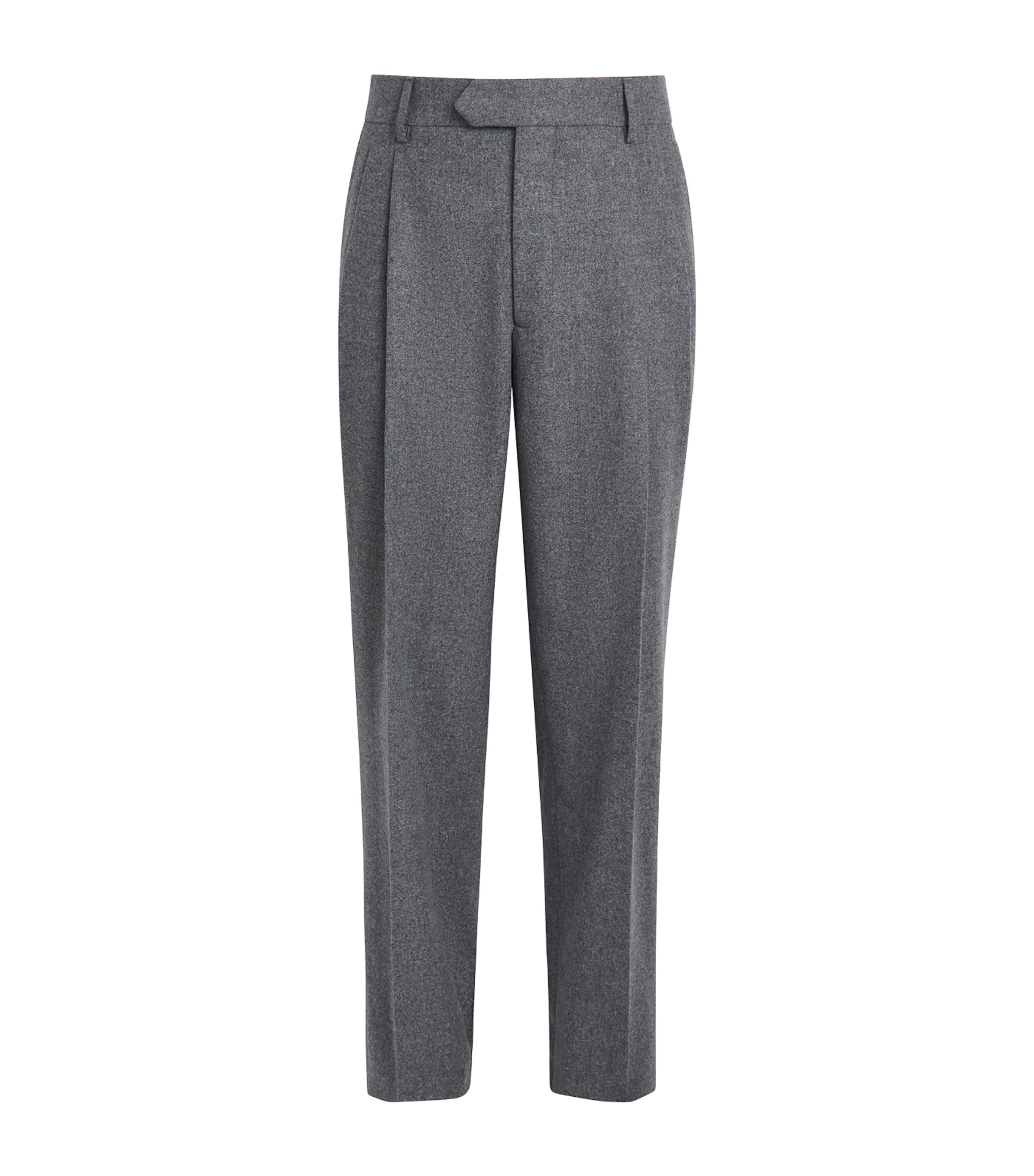 Gabriela Hearst Mens Wool-Cashmere Arthur Trousers Smoke