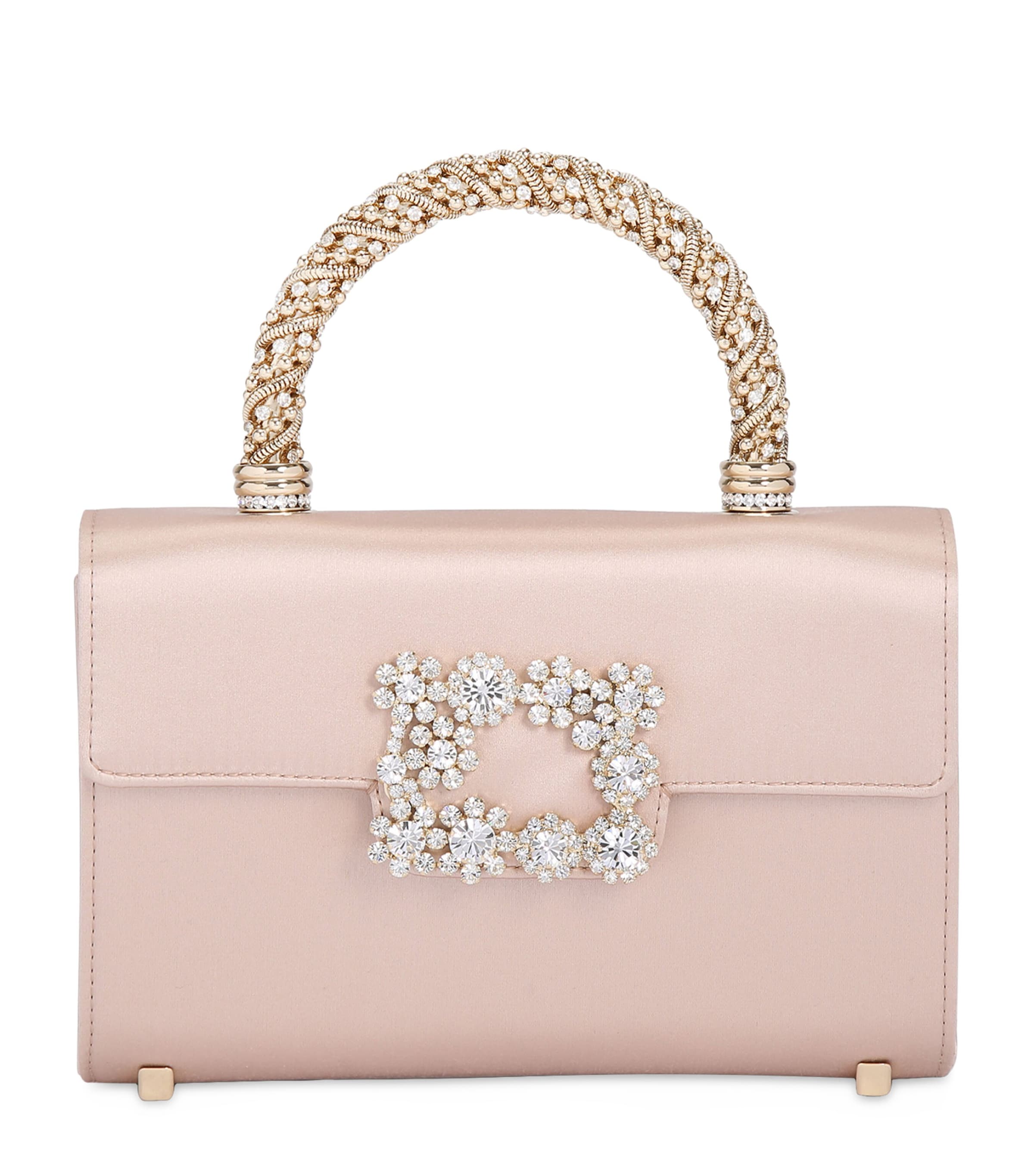 ハンドバッグ Roger Vivier Envelope Flap Flower Buckle Handbag Roger Vivier Mini Flower Jewel Envelope Top-Handle Bag