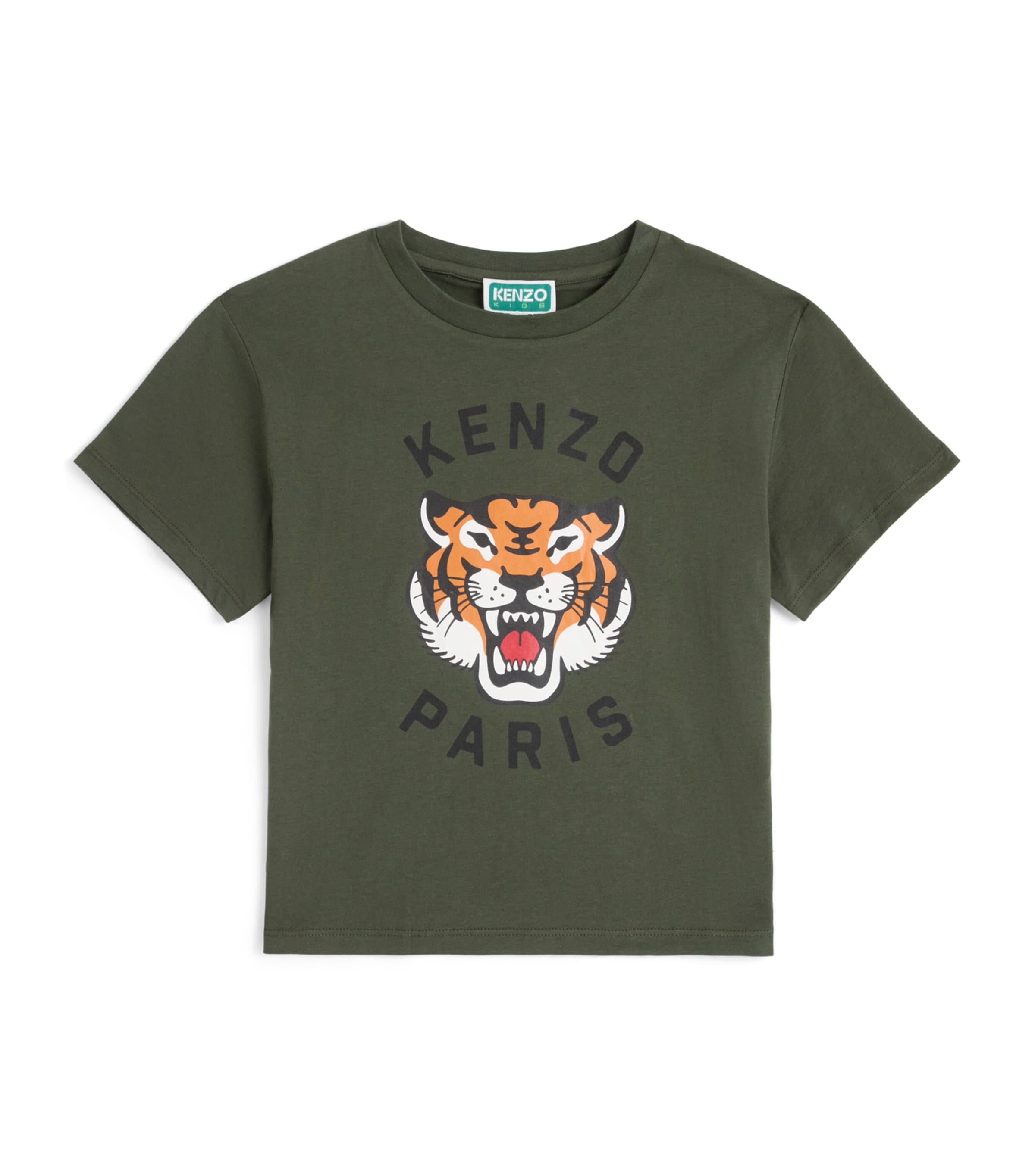 Kenzo Kids Cotton Tiger T-Shirt (2-14 Years) Climbing Ivy