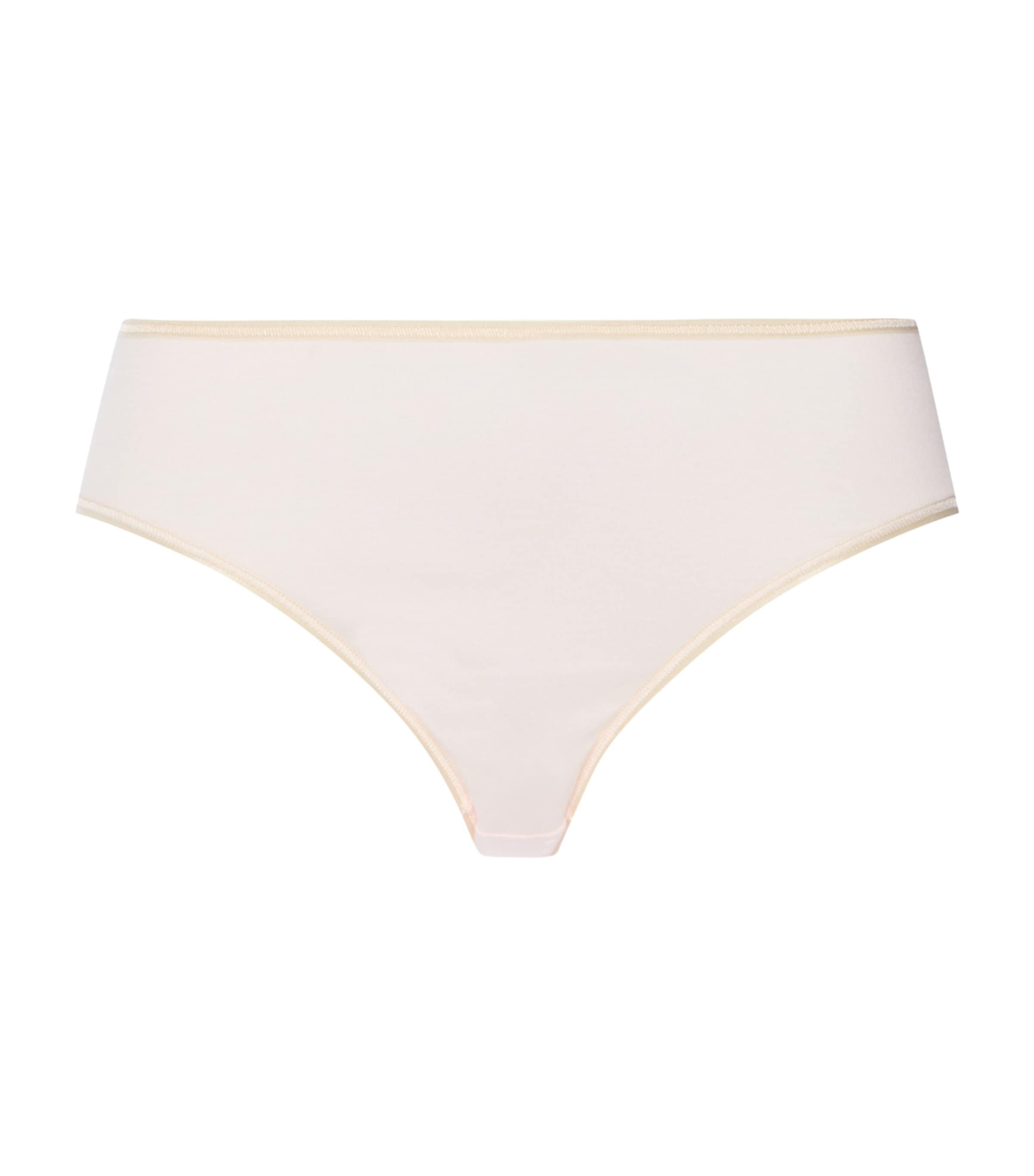 Hanro Womens Cotton Seamless Midi Briefs Honeydew