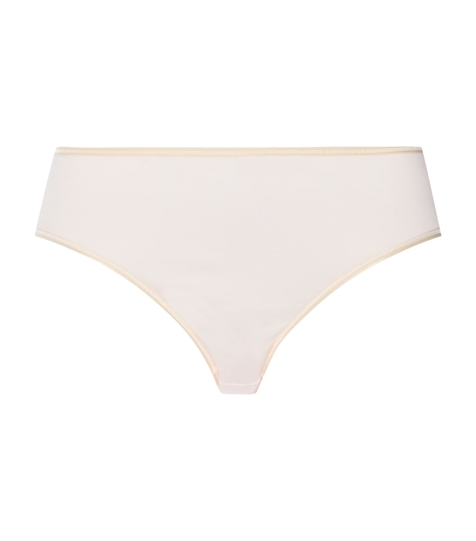 Hanro Womens Cotton Seamless Midi Briefs Honeydew