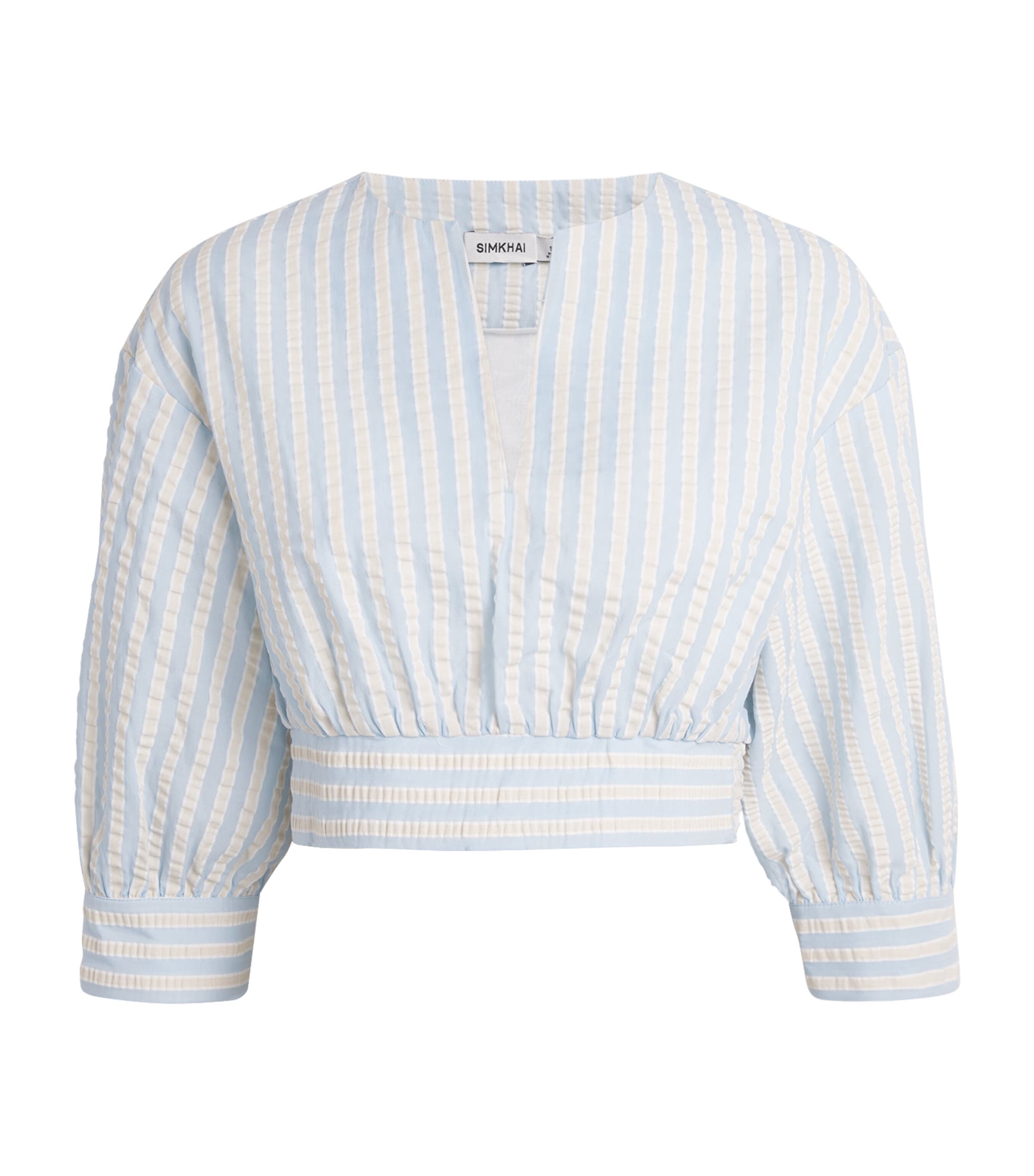 Cotton-Blend Stripe Noralie Crop Top