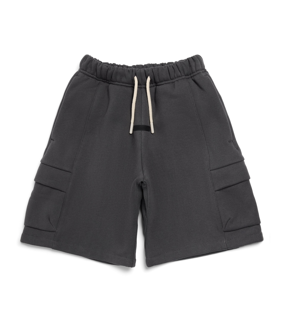 FEAR OF GOD ESSENTIALS KIDS Logo Cargo Sweatshorts (2-14 Years) Grey