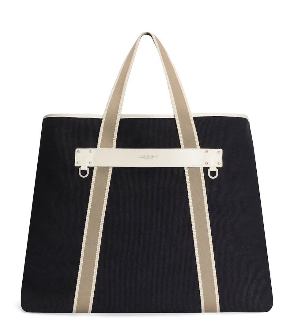 Dolce&Gabbana Cotton-Leather Tote Bag Multicolour