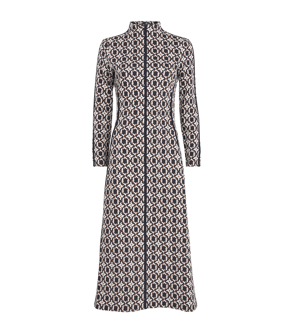 Jacquard Graphic Midi Dress