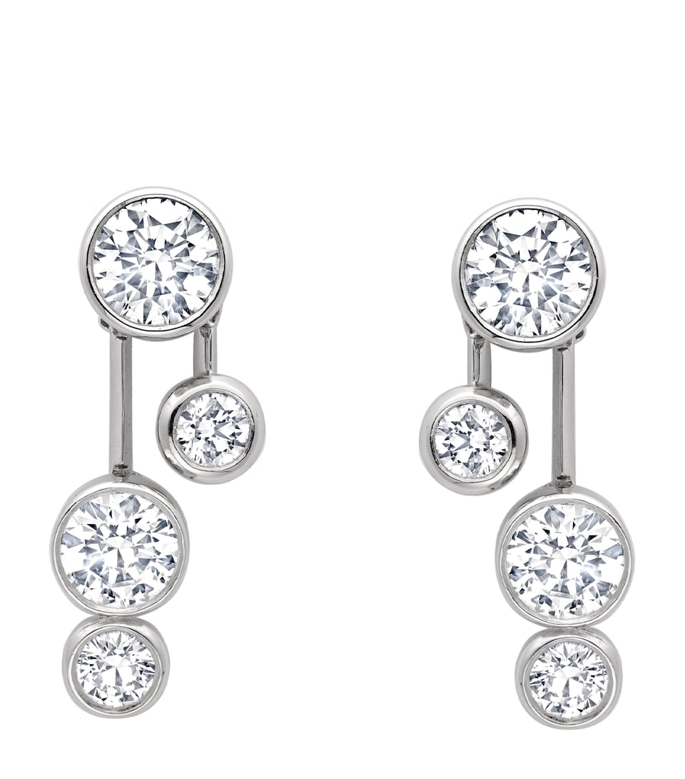 Platinum and Diamond Raindance Detachable Drop Earrings