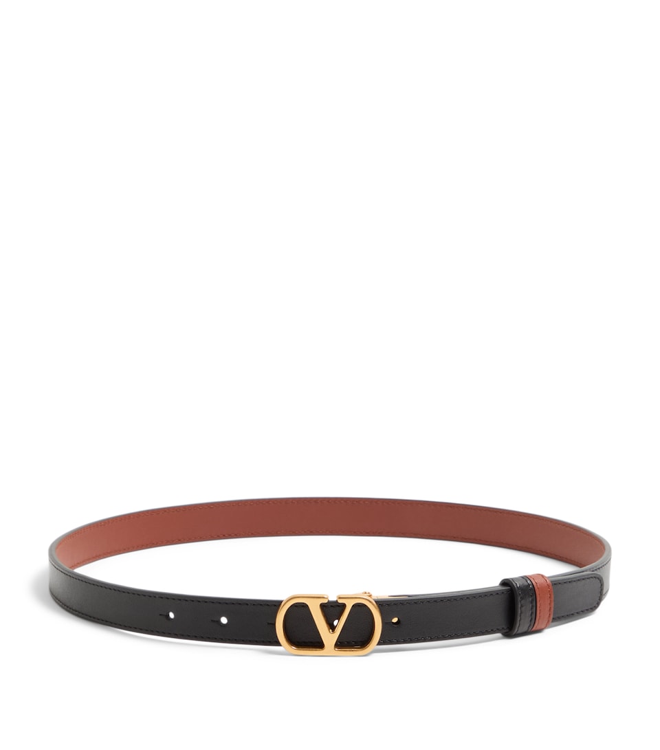 Leather Reversible VLogo Signature Belt