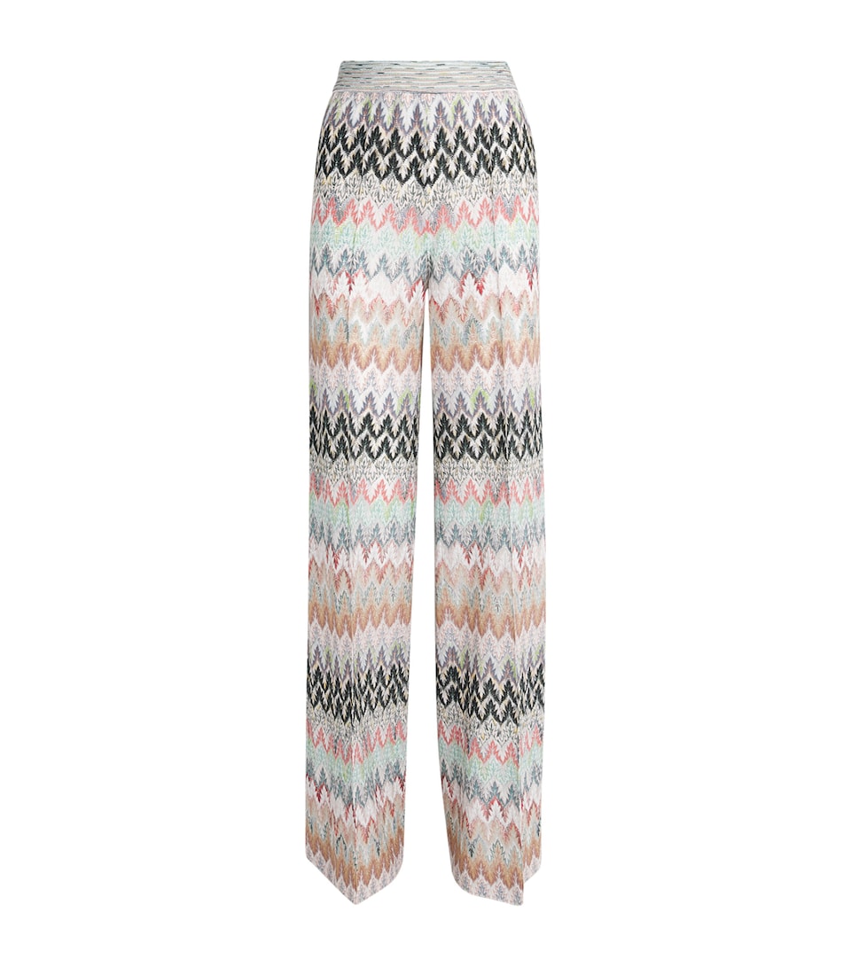 Zigzag Wide-Leg Trousers
