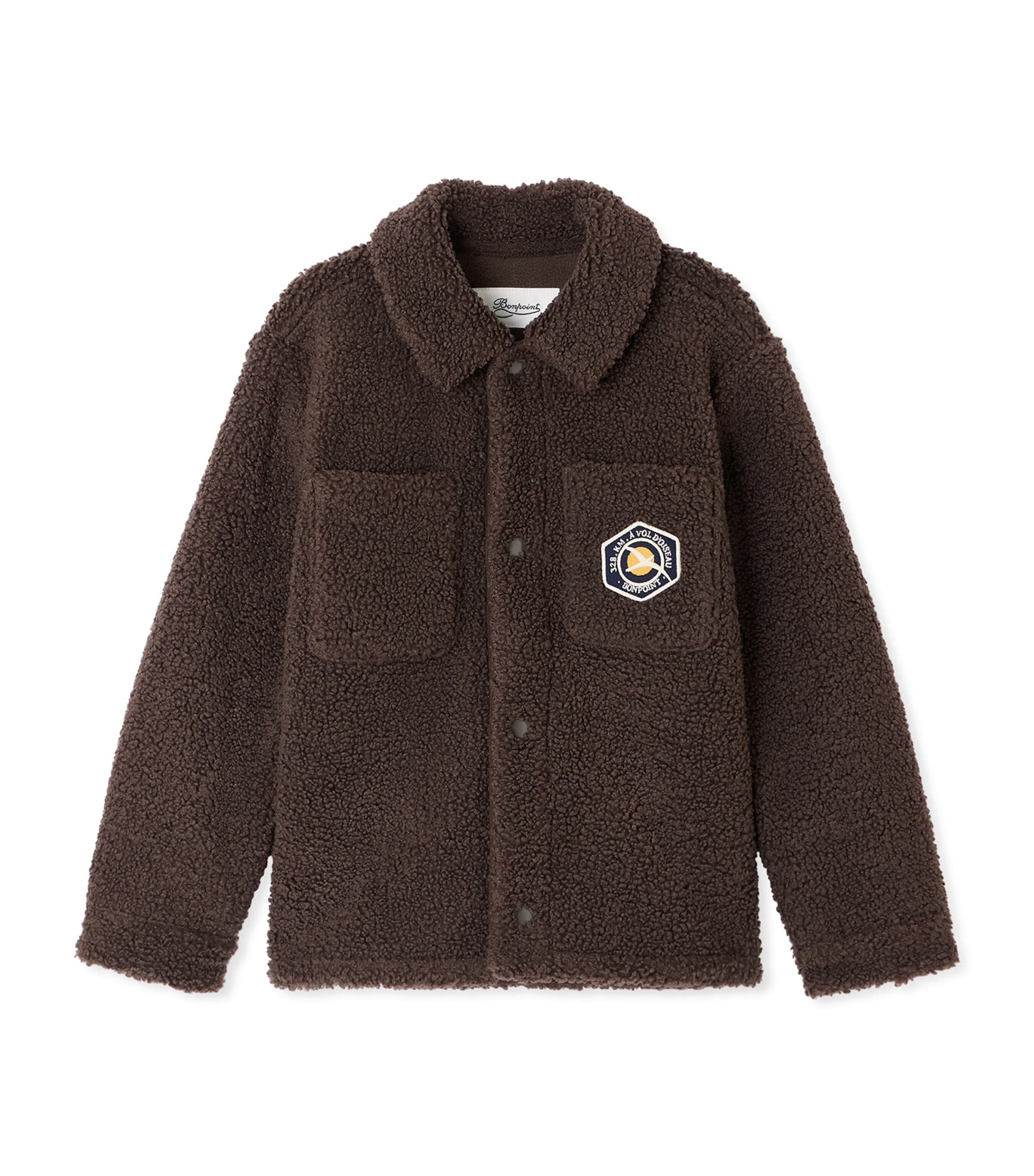 Bonpoint Teddy Collared Jacket (4-8 Years) Reglisse