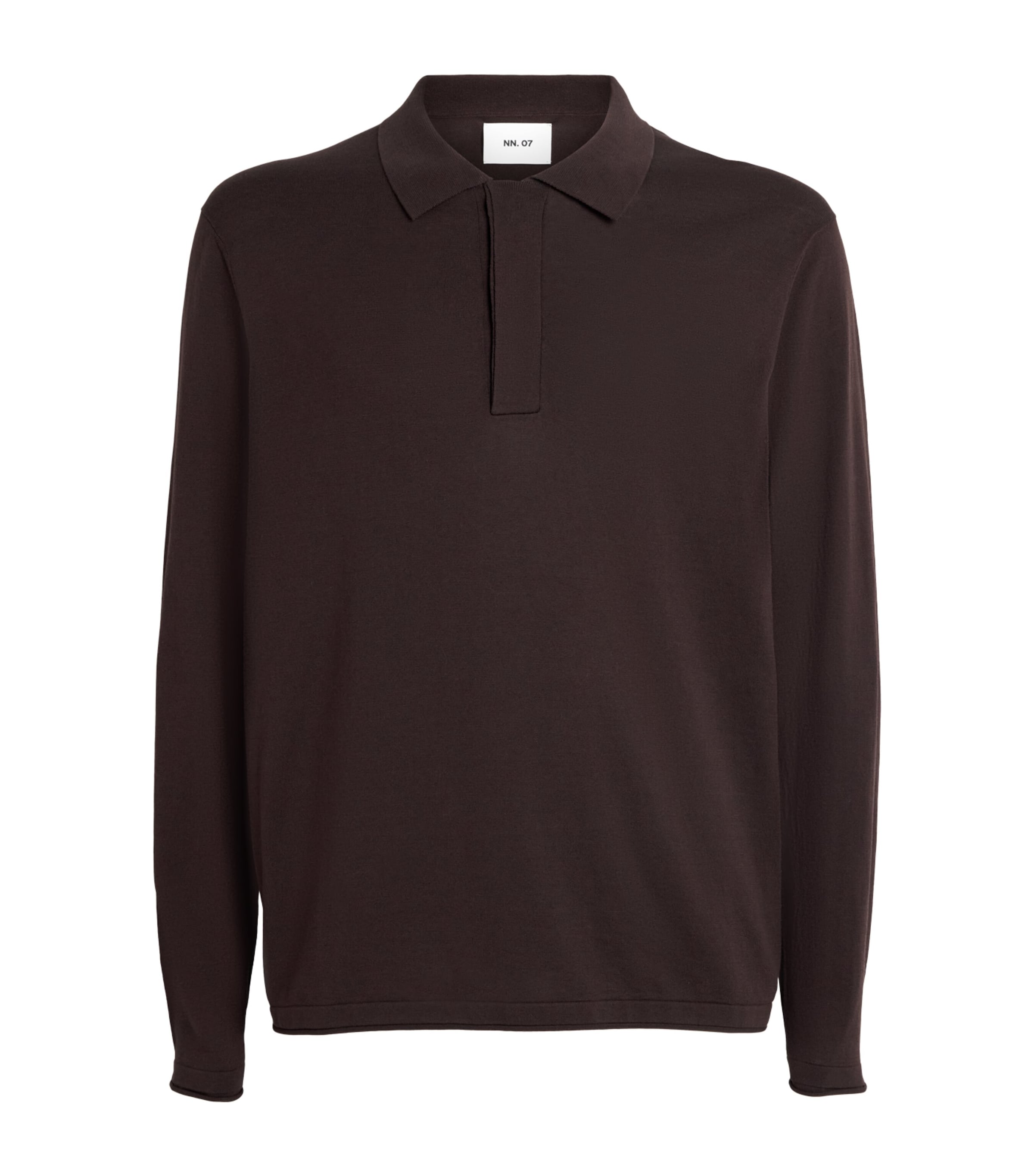 NN.07 Mens Organic Cotton-Silk Polo Sweater Dusky Port
