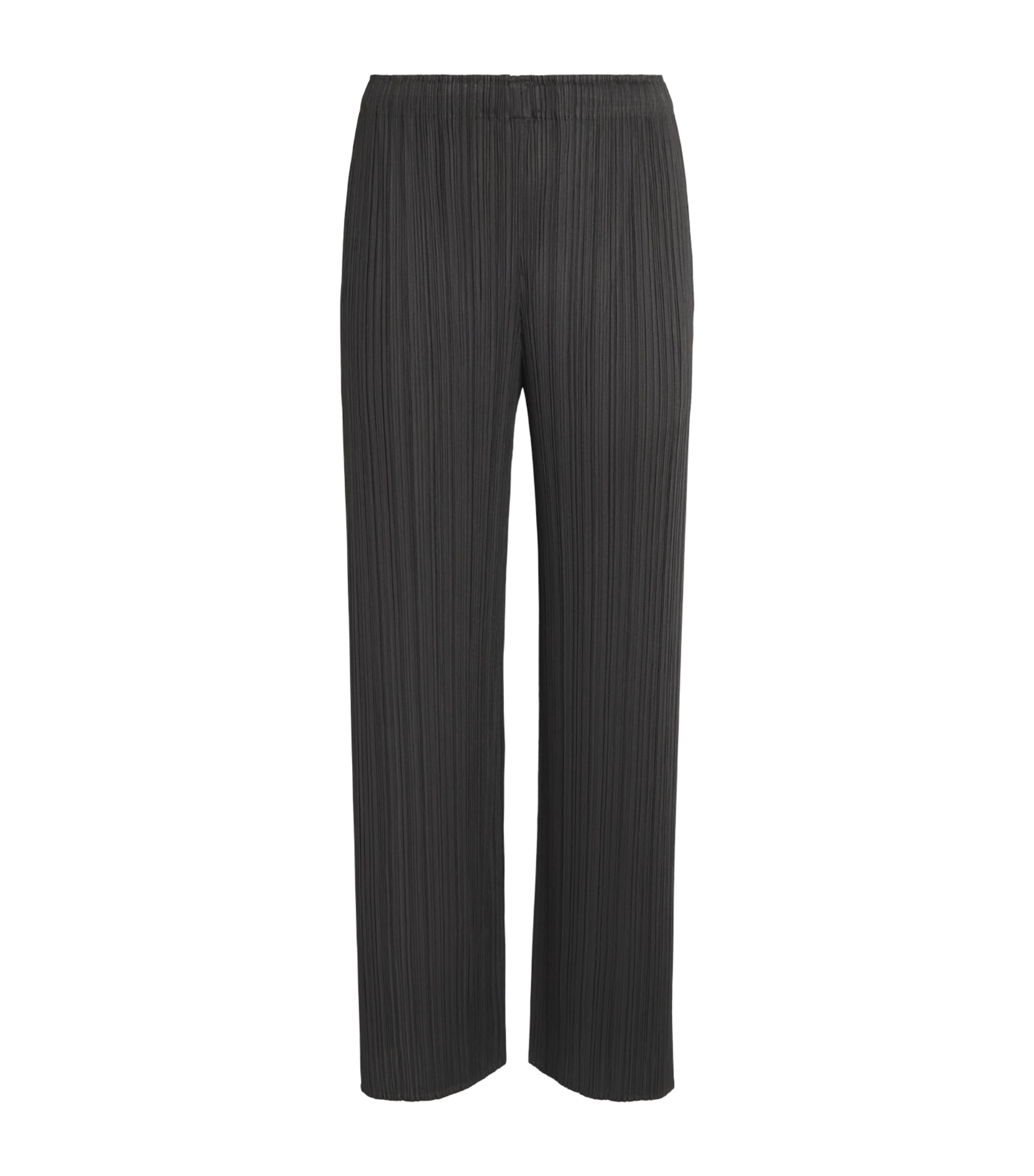 Pleats Please Issey Miyake Womens Monthly Colors August Trousers Charcoal